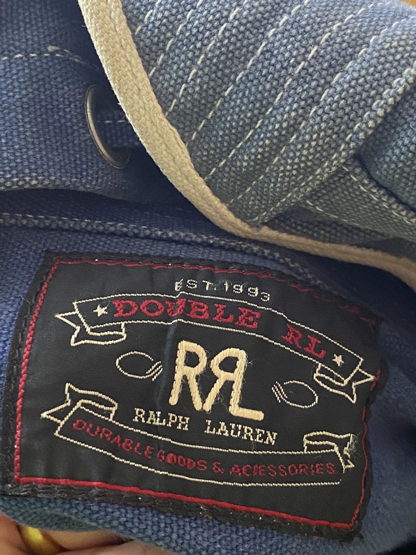 RRL Ralph Lauren Double RL Blue Denim Military Style Backpack Size ONE SIZE - 3 Thumbnail