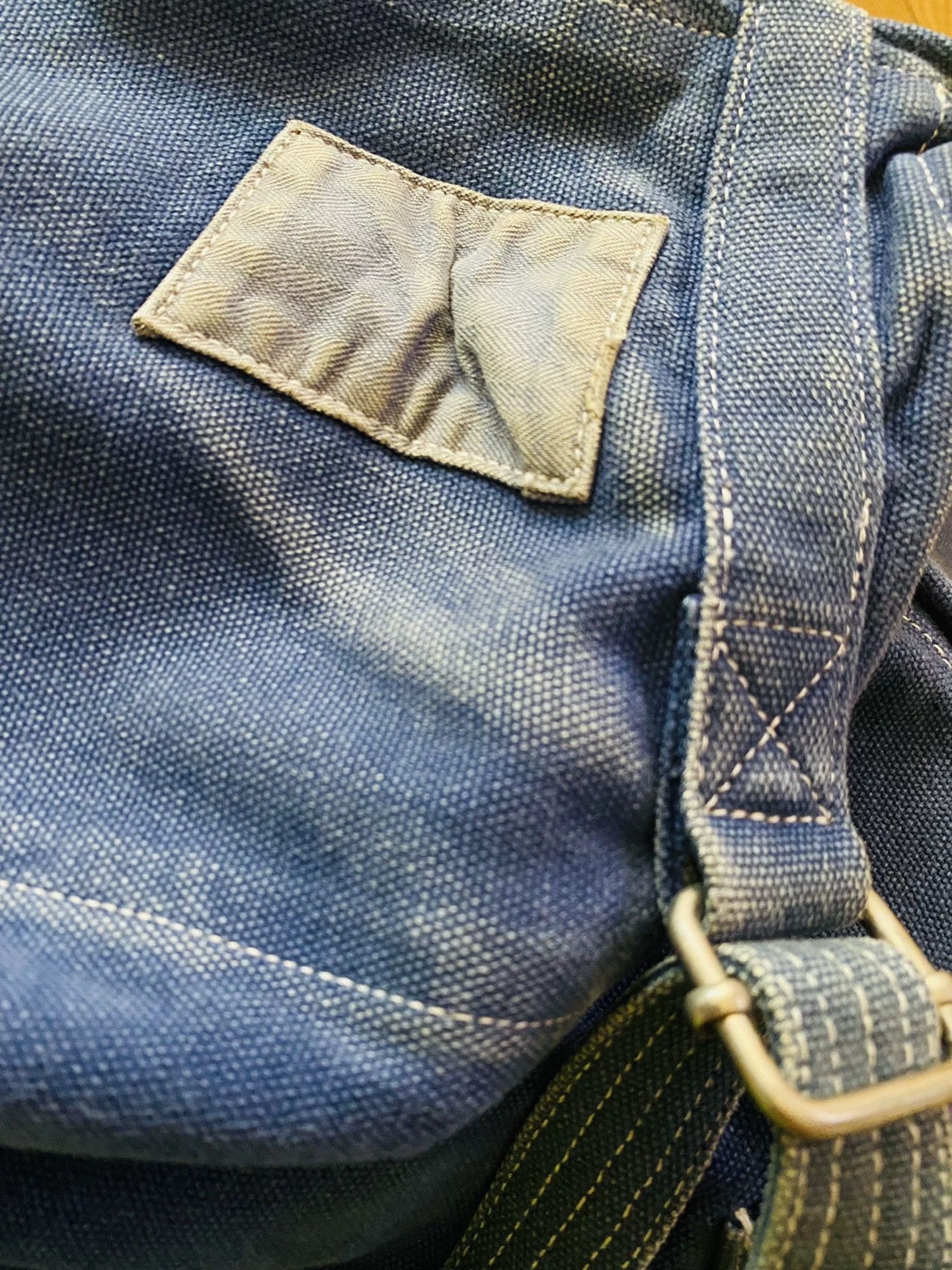 RRL Ralph Lauren Double RL Blue Denim Military Style Backpack Size ONE SIZE - 7 Thumbnail