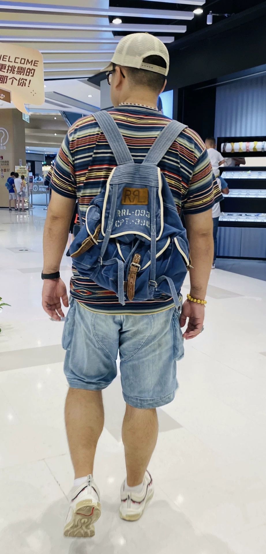 RRL Ralph Lauren Double RL Blue Denim Military Style Backpack Size ONE SIZE - 5 Thumbnail