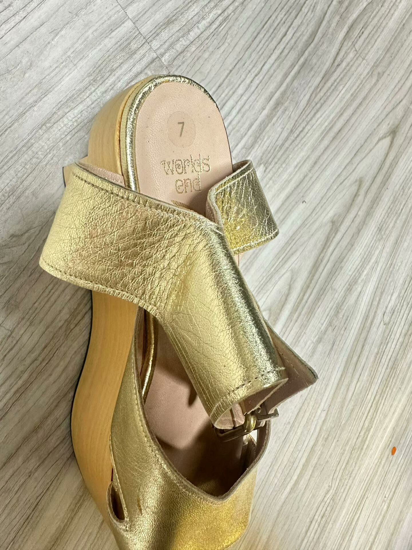 Vivienne Westwood Vivienne Westwood Gold Saturn Sandals Size US 4.5 / IT 34.5 - 3 Thumbnail