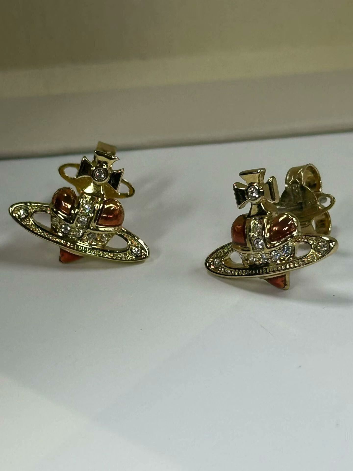 Vivienne Westwood Vivienne Westwood Saturn Heart Earrings Size ONE SIZE - 3 Thumbnail
