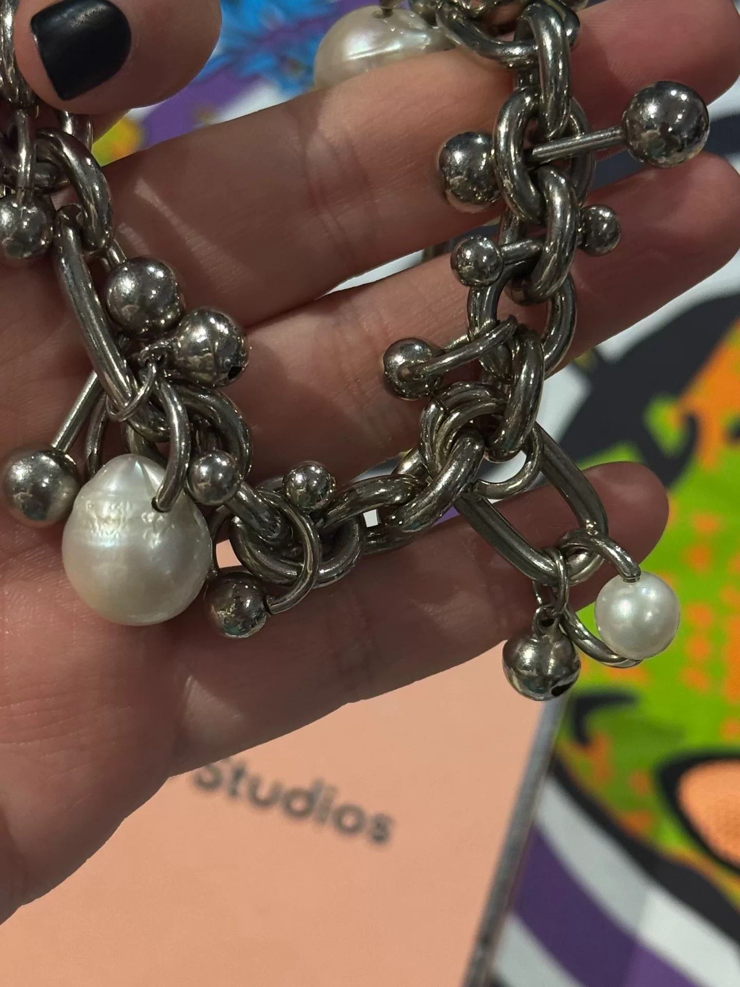 Acne Studios Acne Studios Baroque Pearl Bracelet Size ONE SIZE - 2 Thumbnail