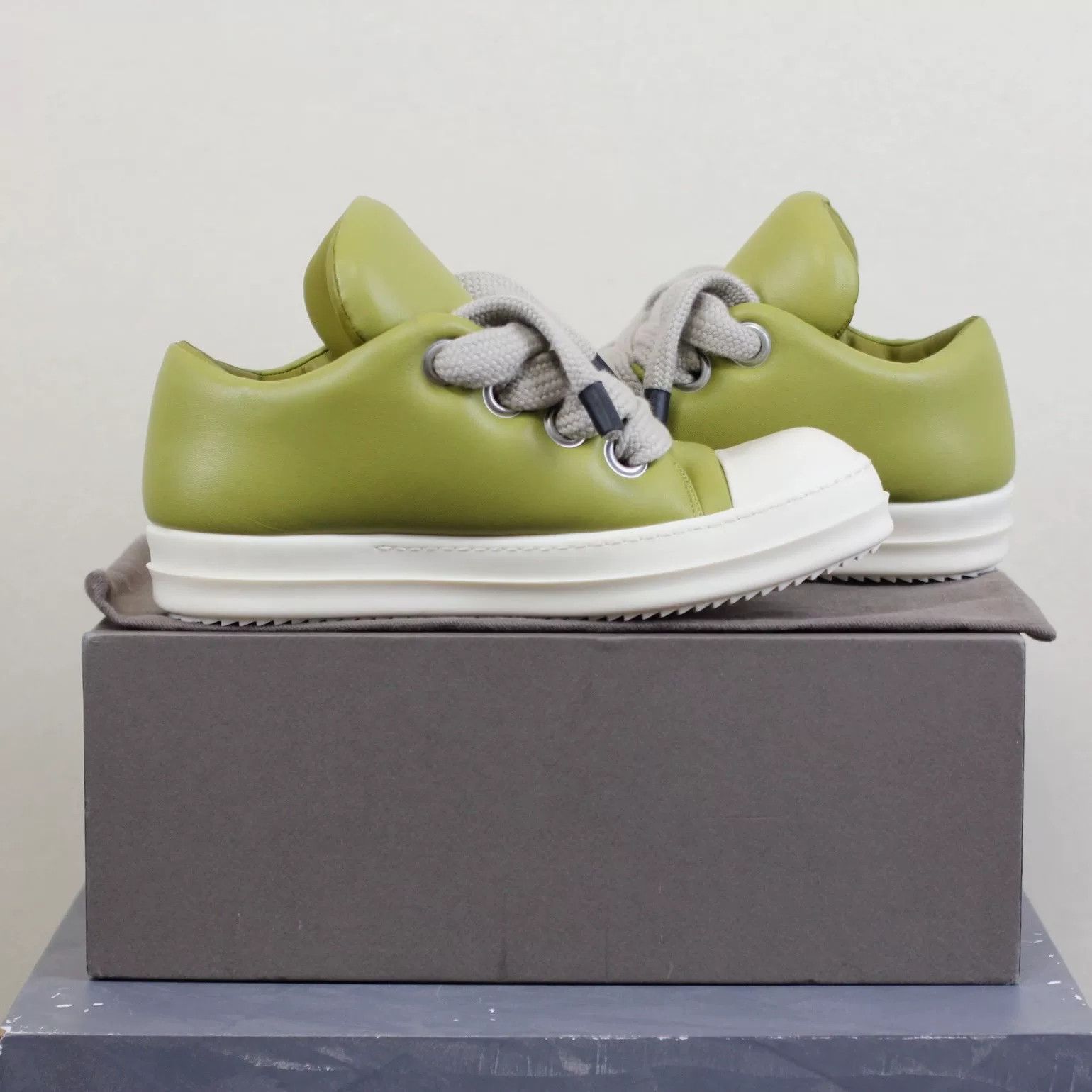 Rick Owens Rick Owens Green Low-Top Sneakers Size US 8 / EU 41 - 4 Thumbnail