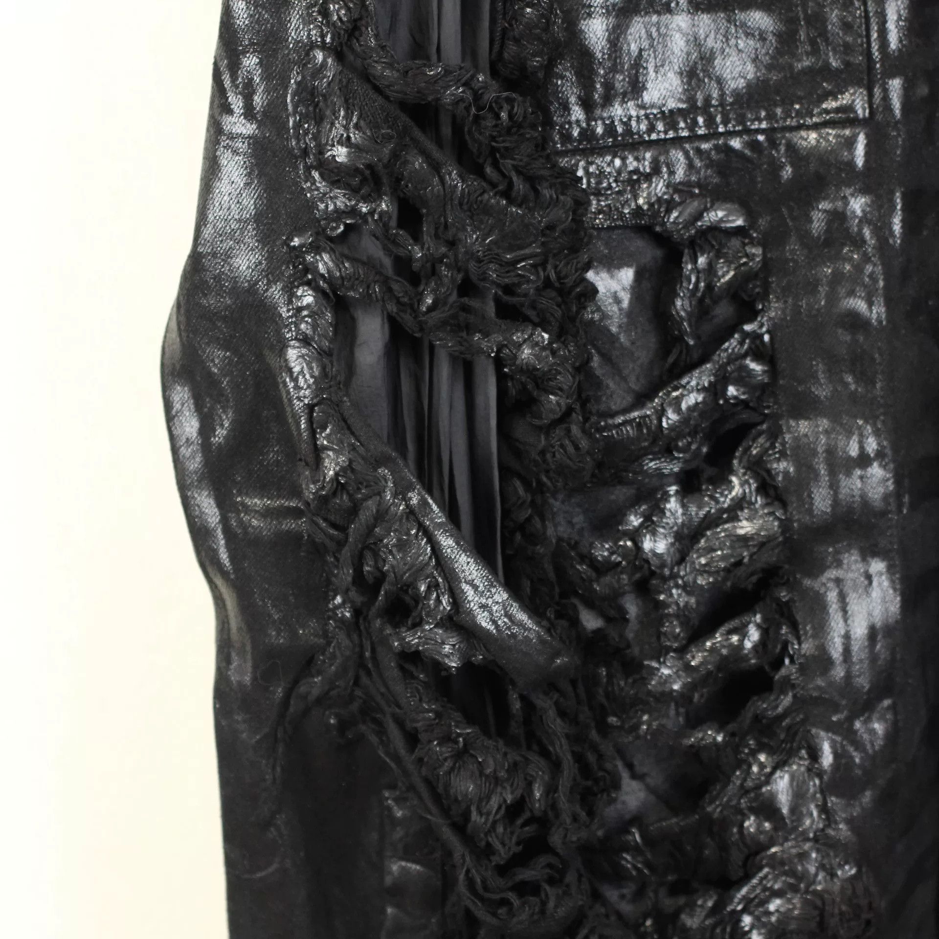 Rick Owens Rick Owens Distressed Waxed Jacket Size US M / EU 48-50 / 2 - 5 Thumbnail