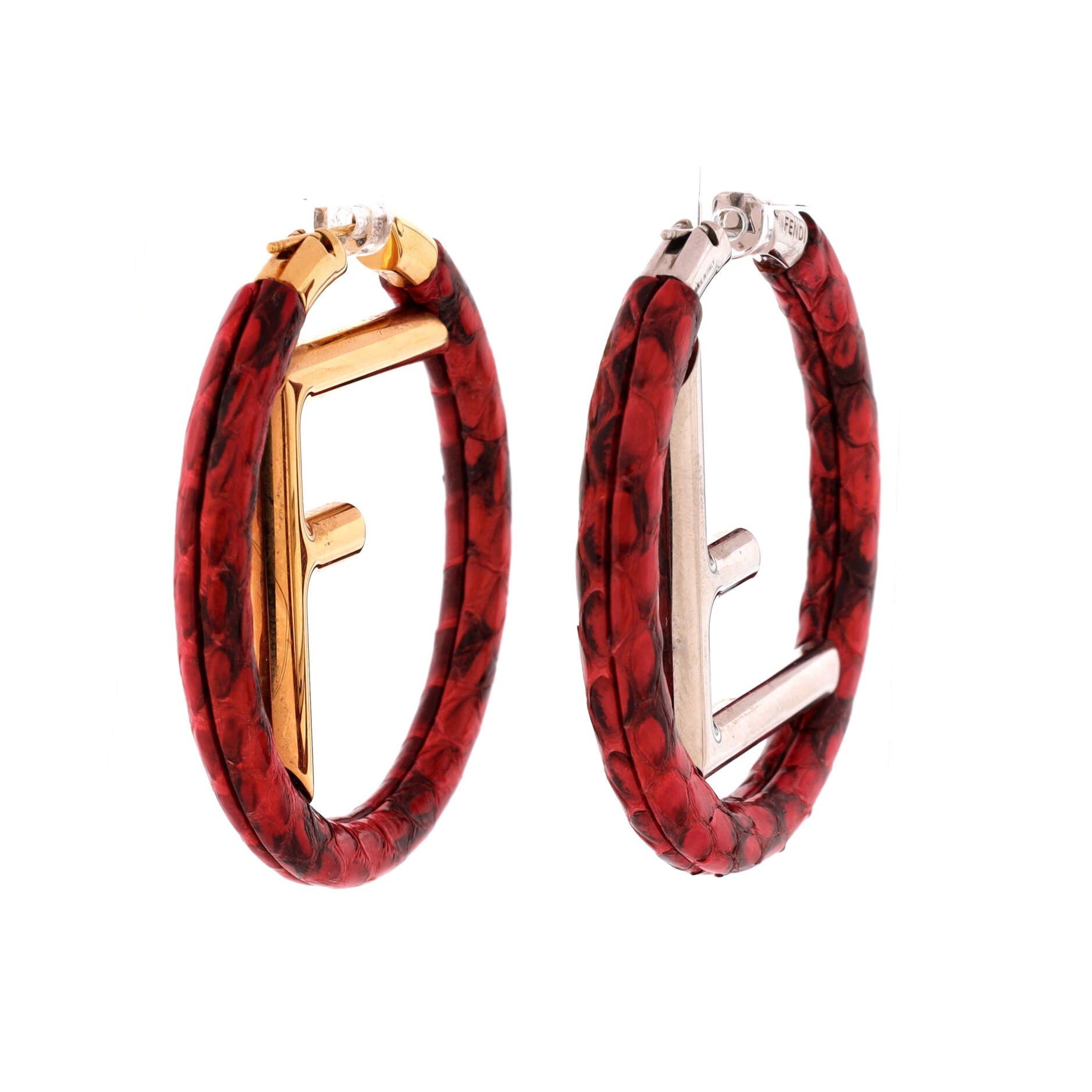 Fendi F is Hoop Earrings Size ONE SIZE - 3 Thumbnail