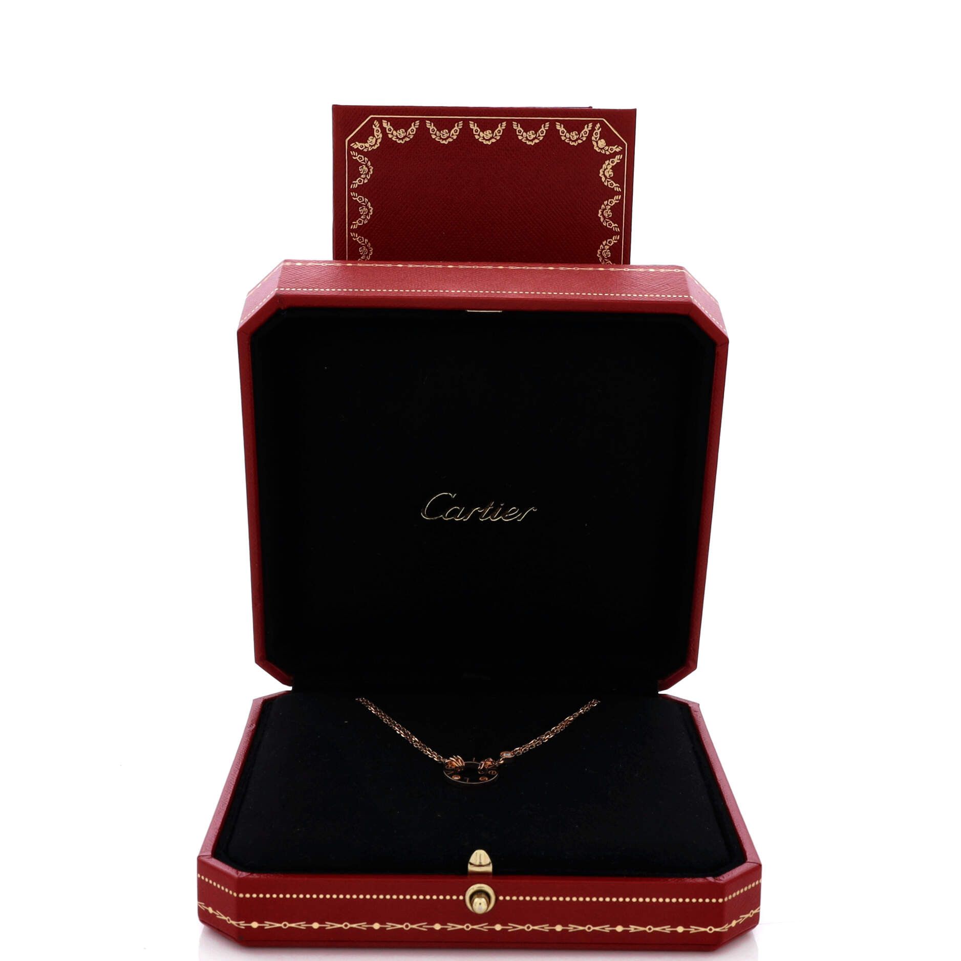 Cartier 2 Diamonds Love Pendant Necklace Size ONE SIZE - 2 Thumbnail