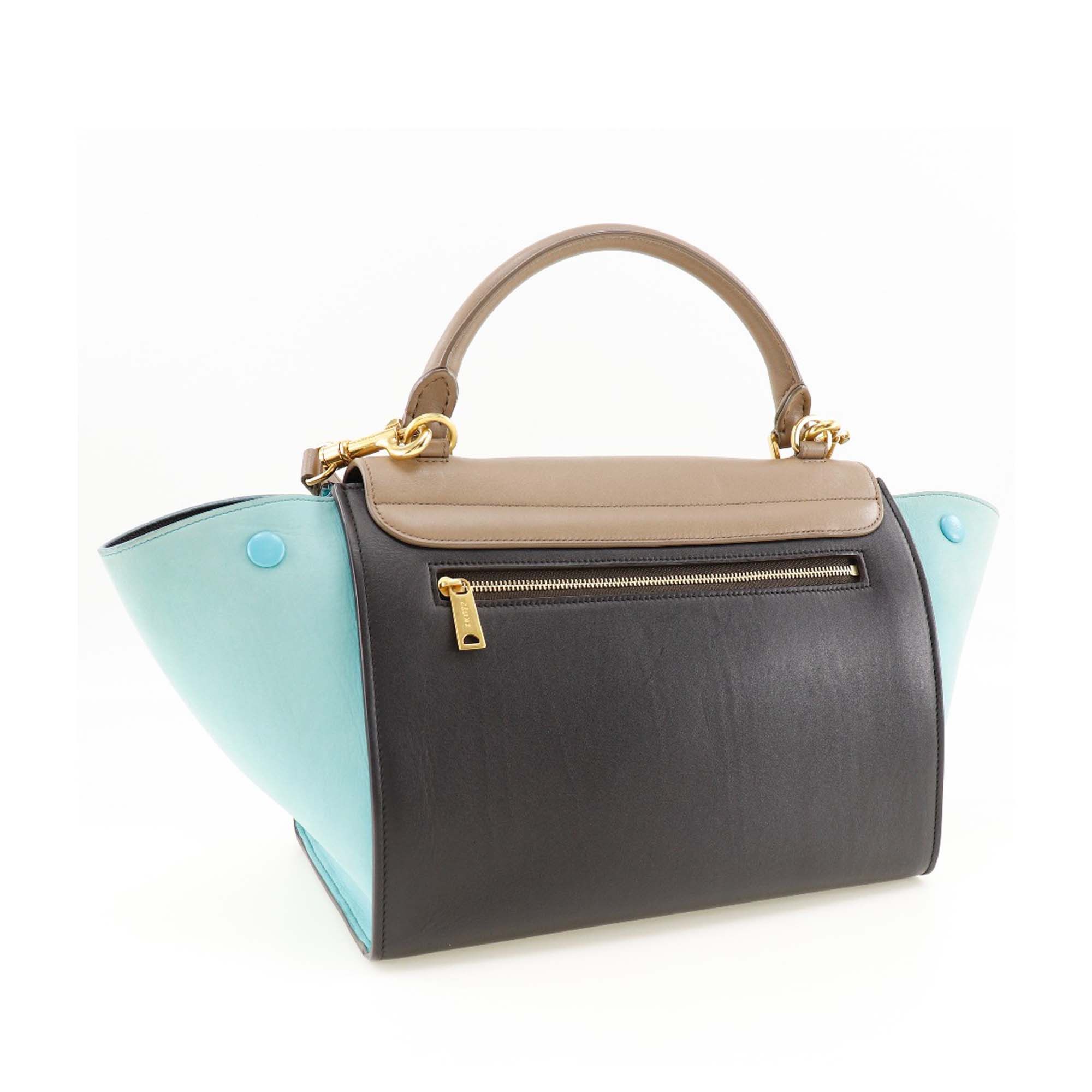 Celine Celine Small Tricolor Leather Trapeze Satchel Size ONE SIZE - 2 Thumbnail
