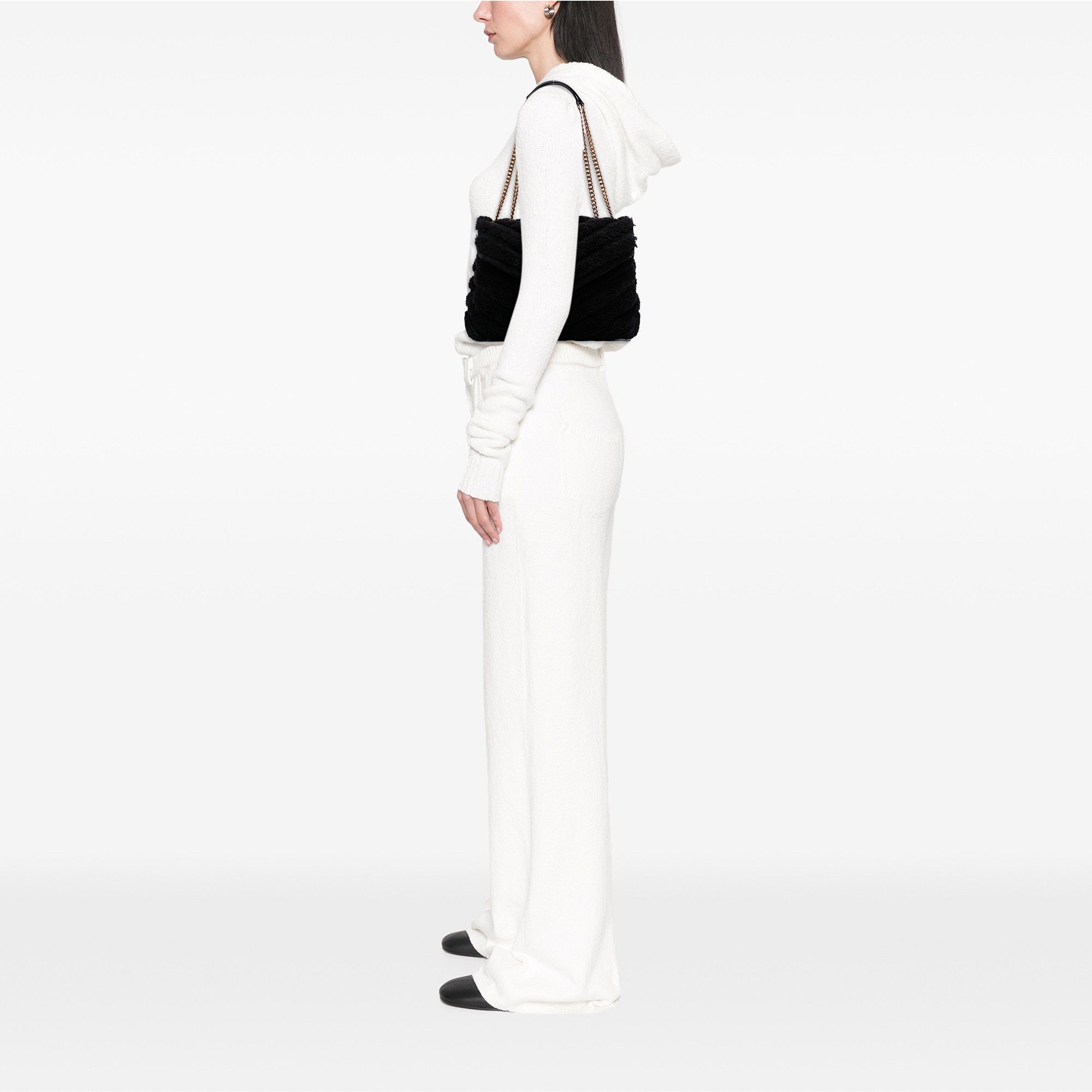 Yves Saint Laurent Yves Saint Laurent Medium Shearling Loulou Shoulder Bag Size ONE SIZE - 11 Thumbnail