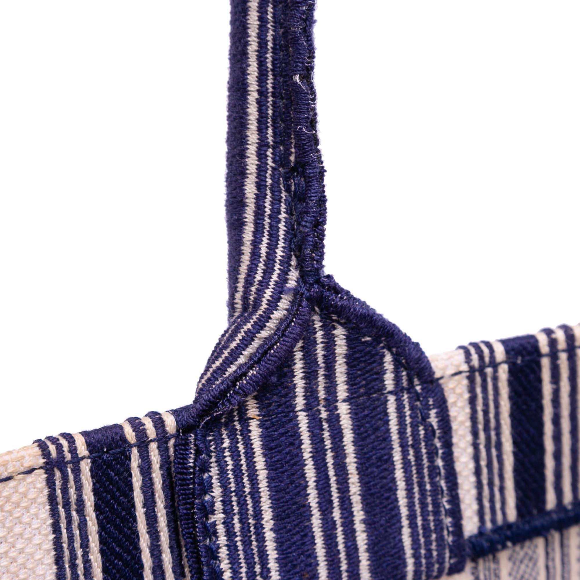 Dior Dior Large Canvas Striped Book Tote Size ONE SIZE - 9 Thumbnail