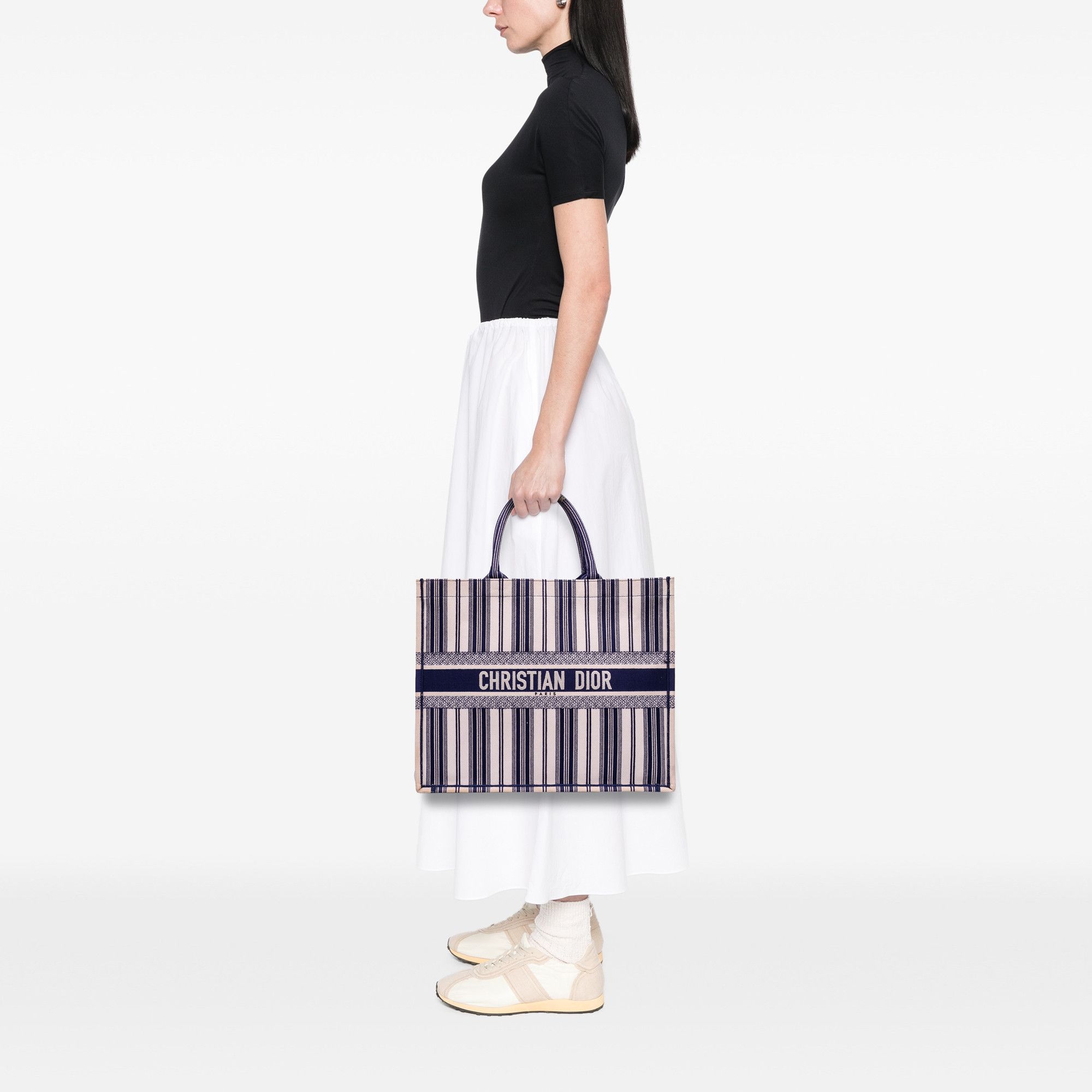 Dior Dior Large Canvas Striped Book Tote Size ONE SIZE - 11 Thumbnail
