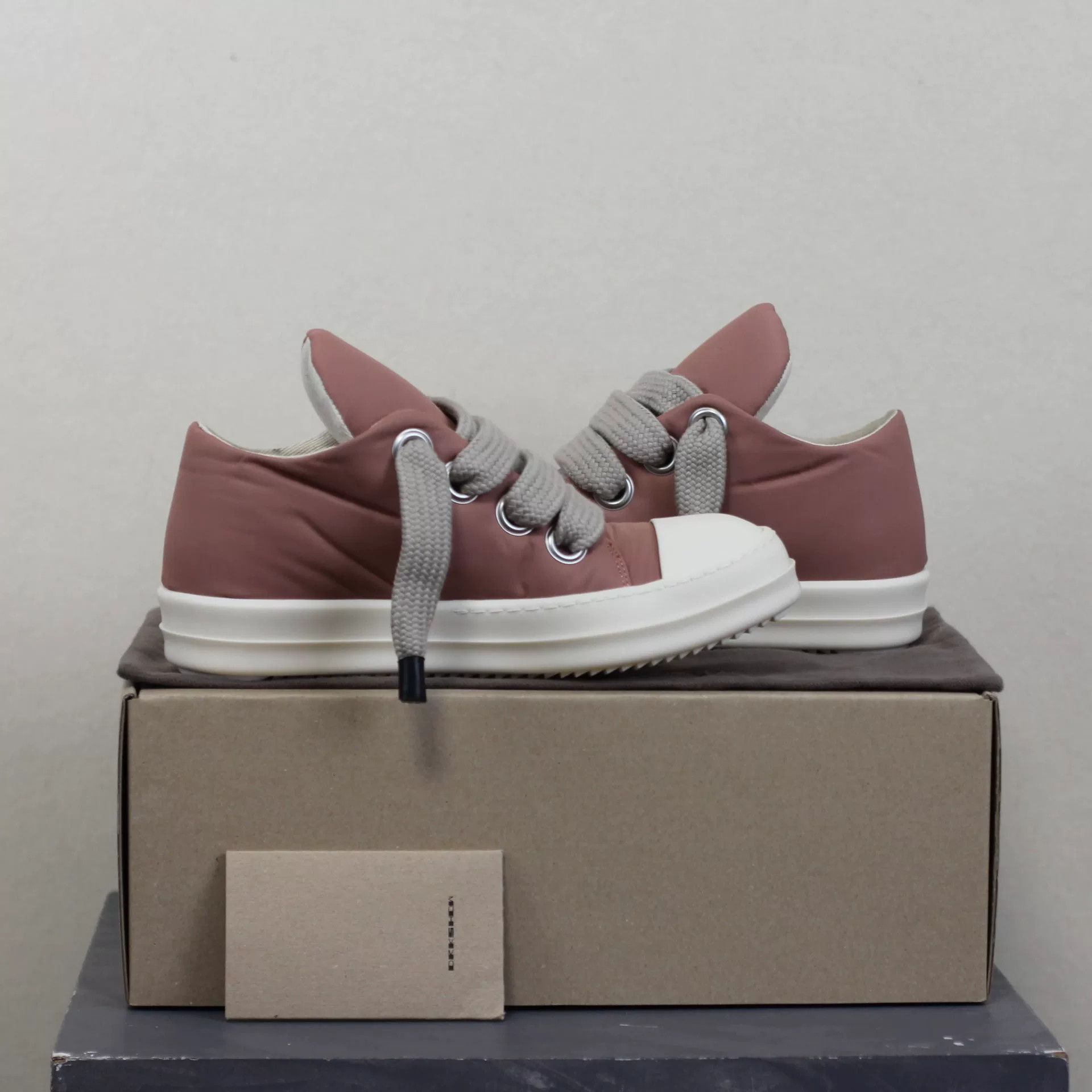 Rick Owens Drkshdw Pink Bread Shoes with Grosgrain Laces Size US 8 / IT 38 - 5 Thumbnail