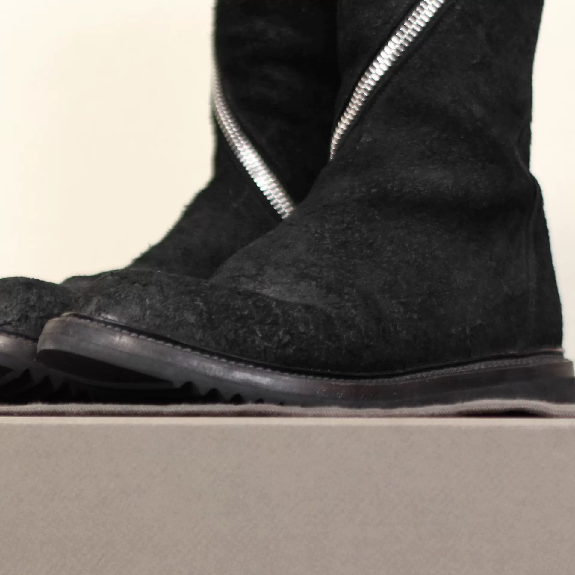 Rick Owens Rick Owens Black Suede Military Boots Size US 7.5 / IT 37.5 - 2 Thumbnail