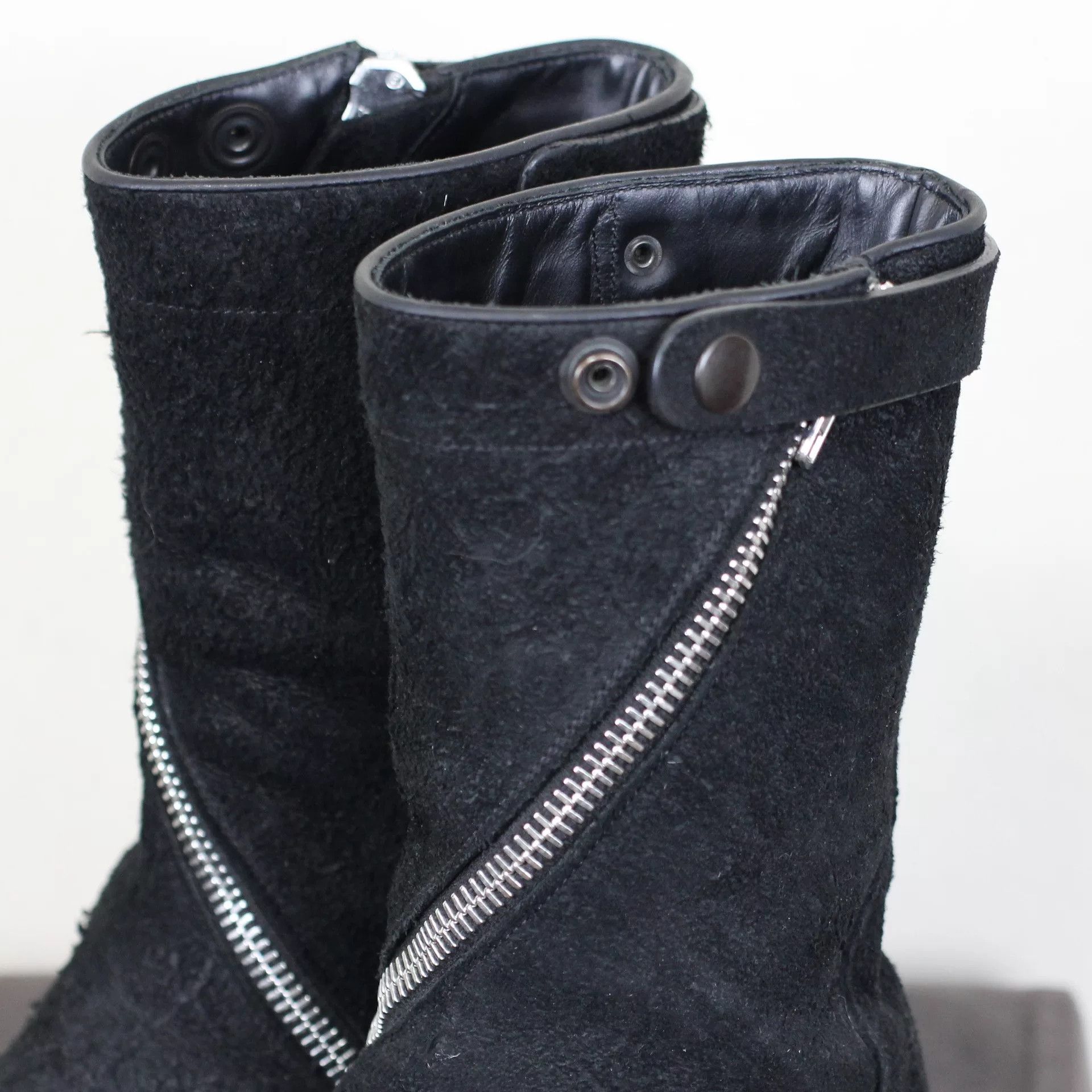 Rick Owens Rick Owens Black Suede Military Boots Size US 7.5 / IT 37.5 - 3 Thumbnail