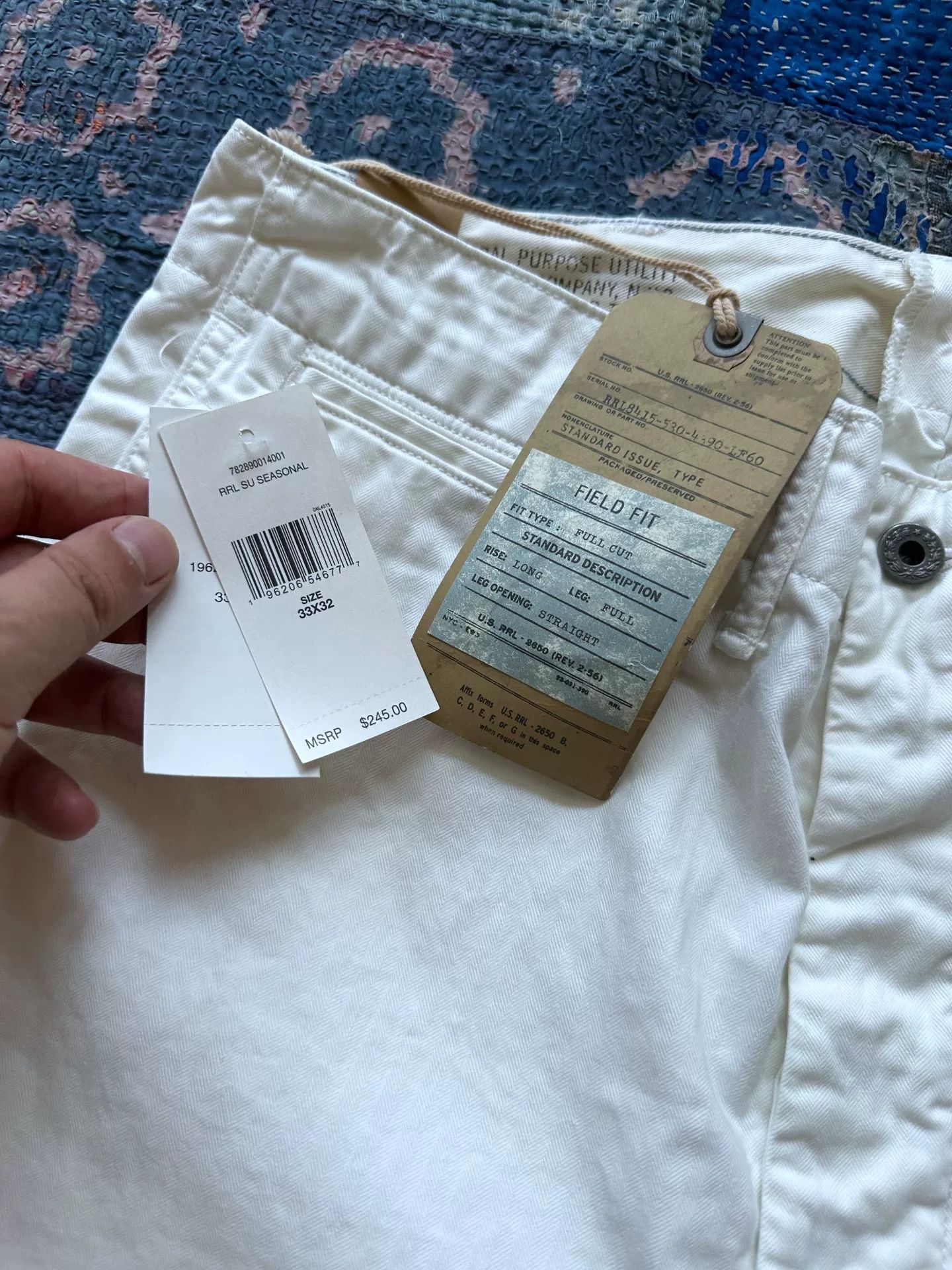 RRL Ralph Lauren Ralph Lauren Chino Pants White 33x32 Size US 33 - 3 Thumbnail