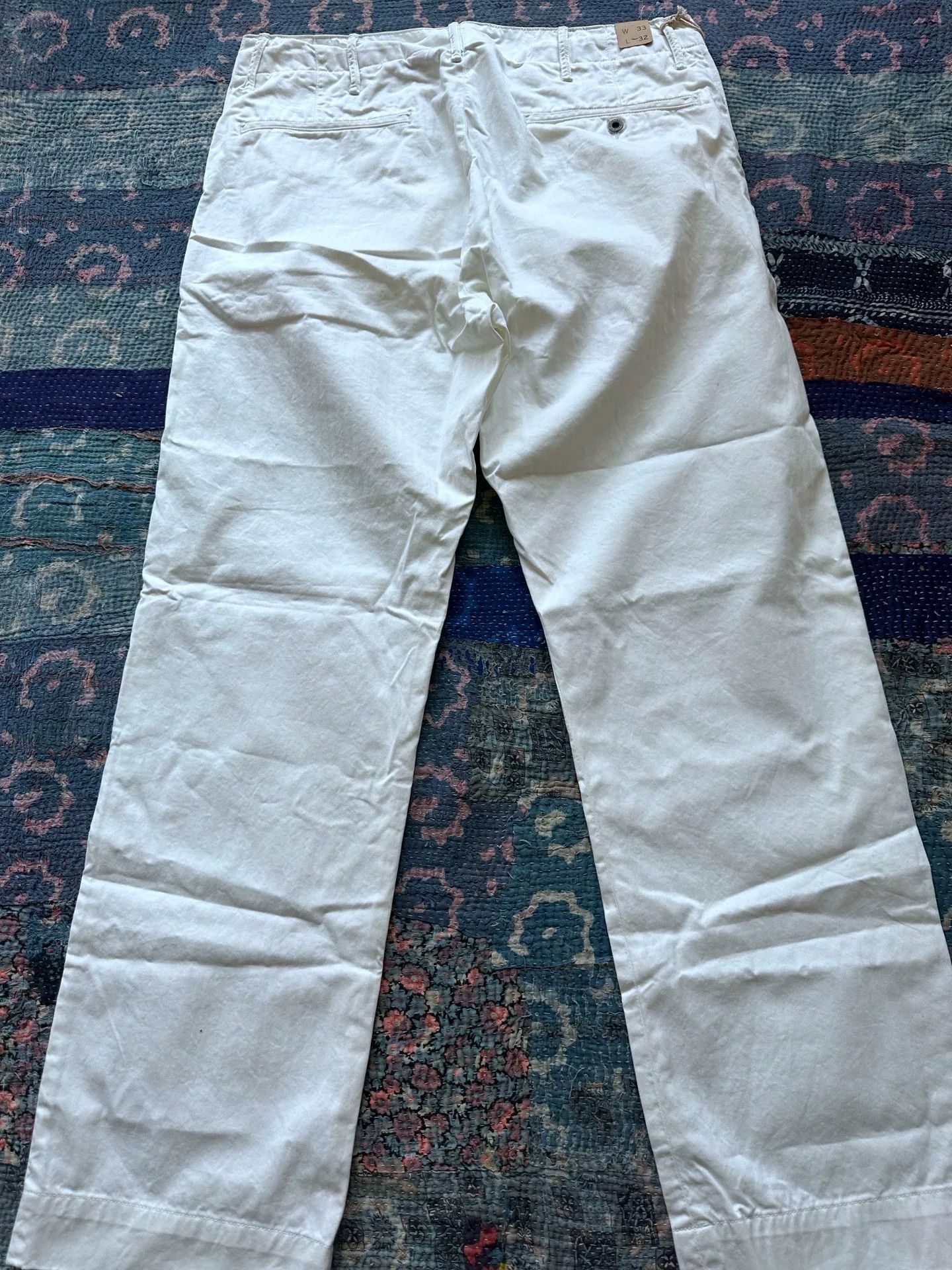 RRL Ralph Lauren Ralph Lauren Chino Pants White 33x32 Size US 33 - 2 Thumbnail