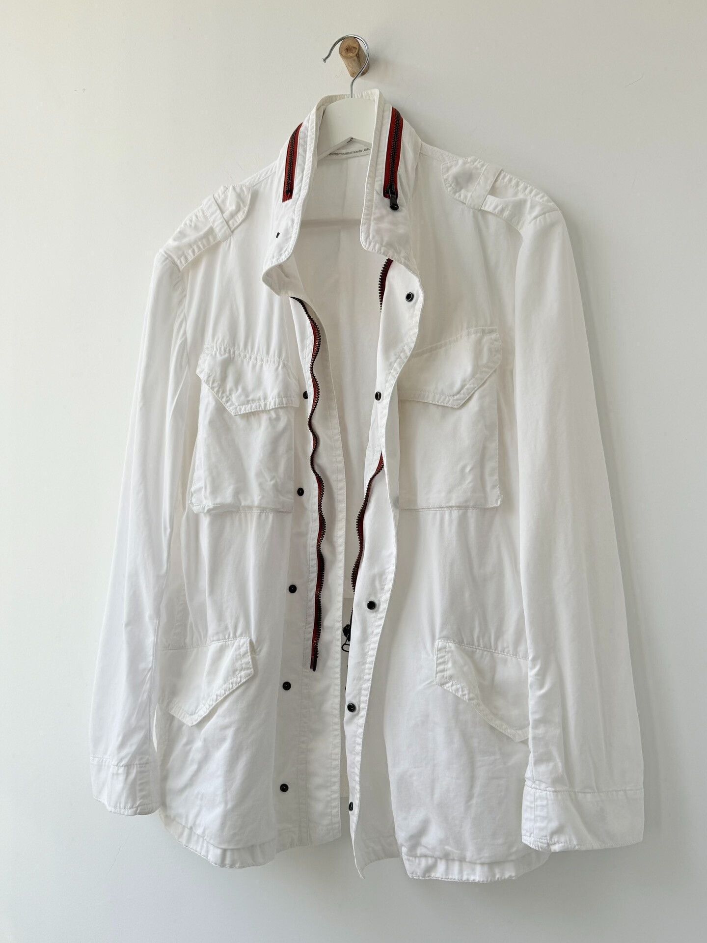 Y's for Men Yohji Yamamoto Y's White Utility Jacket Size US M / EU 48-50 / 2 - 2 Thumbnail