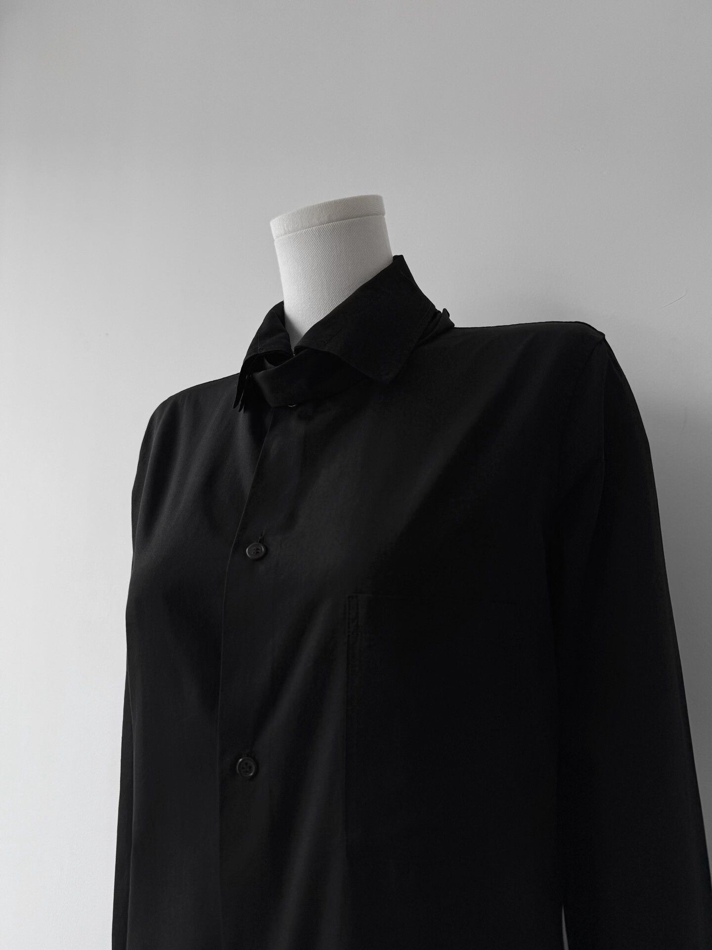 Y's Yohji Yamamoto Black Cotton Shirt Size S / US 4 / IT 40 - 5 Thumbnail