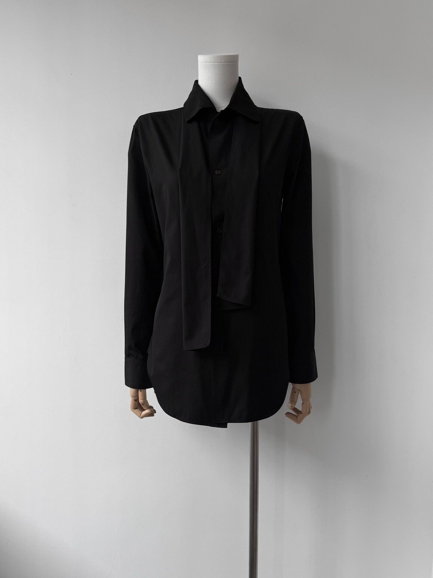Y's Yohji Yamamoto Black Cotton Shirt Size S / US 4 / IT 40 - 2 Thumbnail