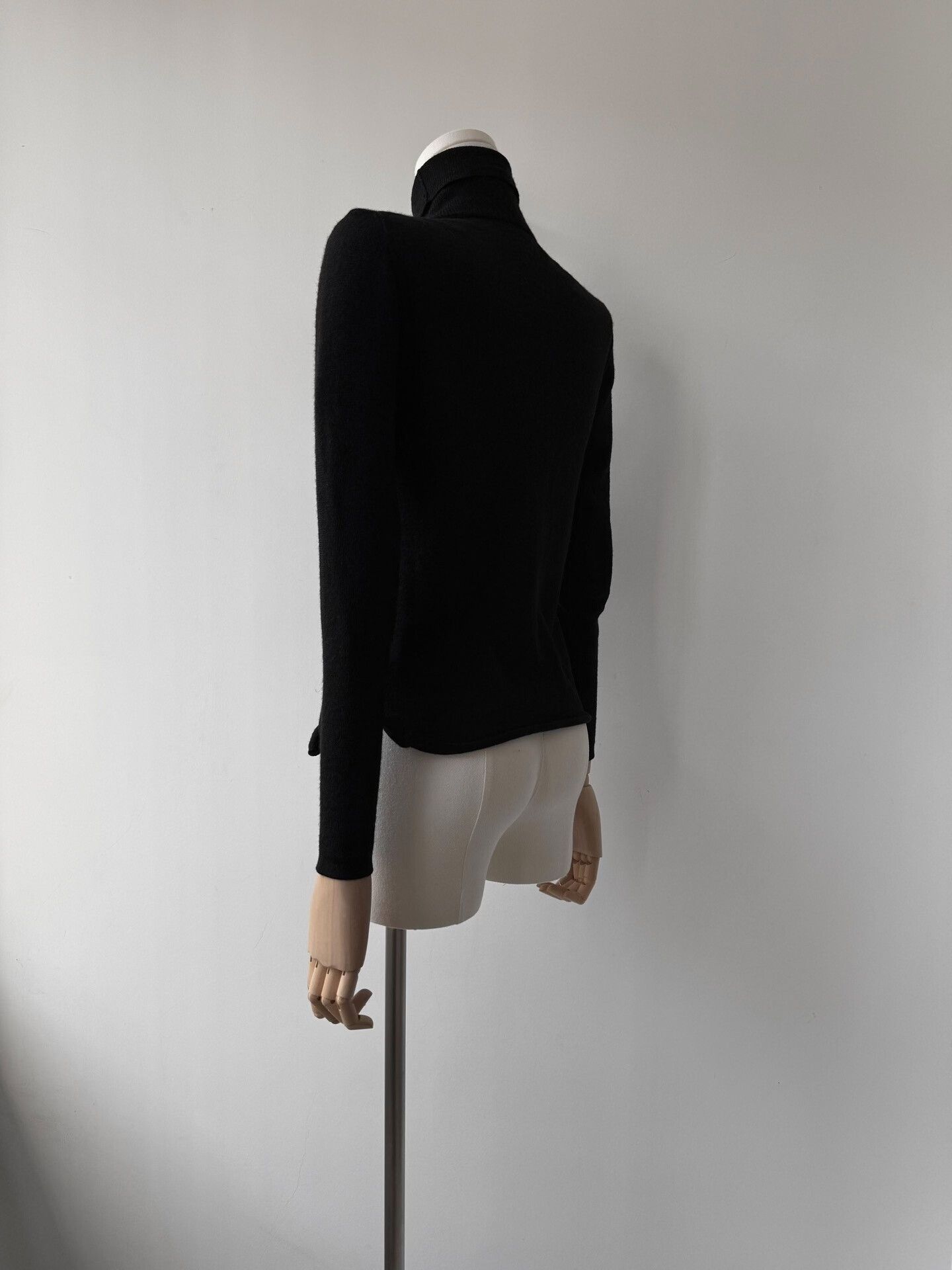 Yohji Yamamoto Yohji Yamamoto Black Wool Top Size L / US 10 / IT 46 - 4 Thumbnail