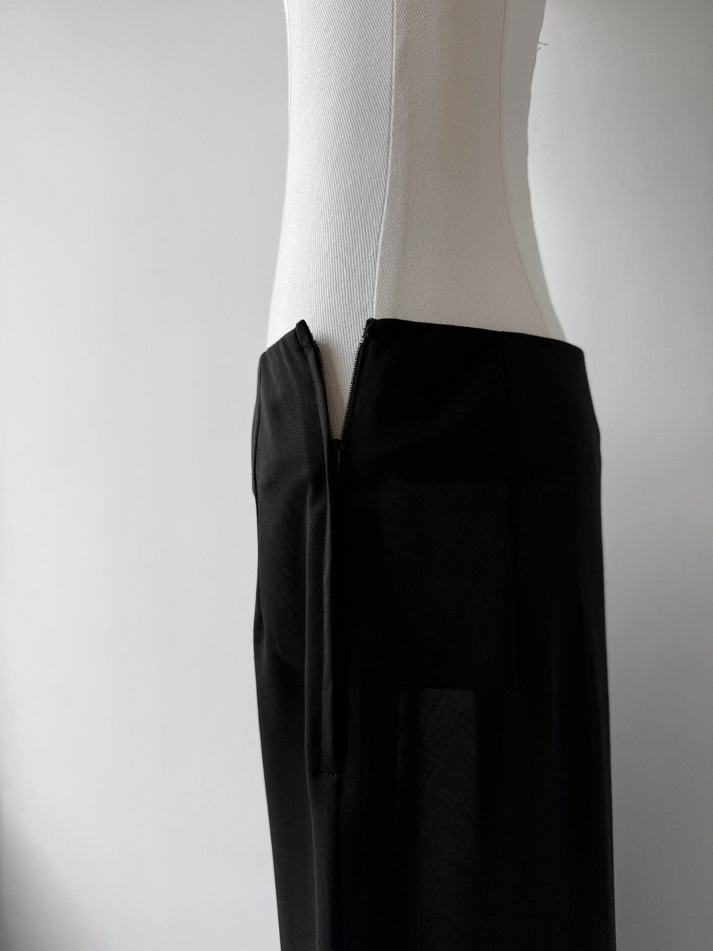 Yohji Yamamoto Yohji Yamamoto Noir Long Wool Skirt Size 25" / US 0 / IT 36 - 6 Thumbnail