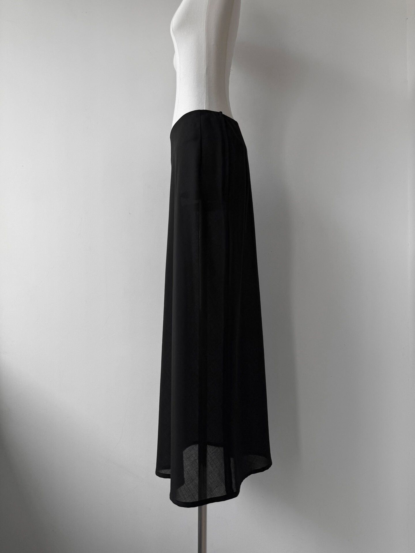 Yohji Yamamoto Yohji Yamamoto Noir Long Wool Skirt Size 25" / US 0 / IT 36 - 2 Thumbnail