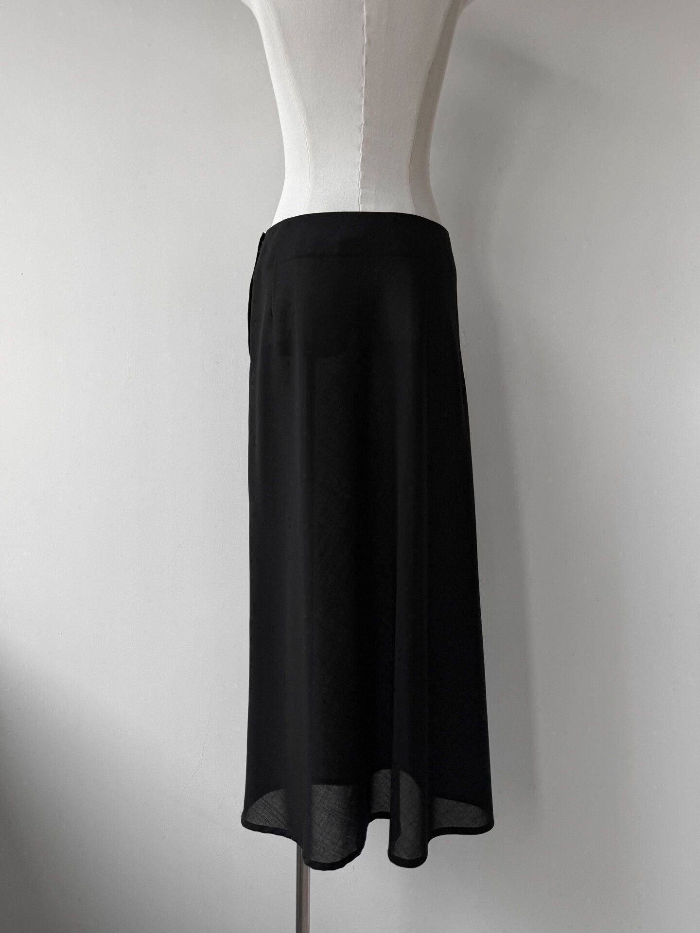 Yohji Yamamoto Yohji Yamamoto Noir Long Wool Skirt Size 25" / US 0 / IT 36 - 3 Thumbnail