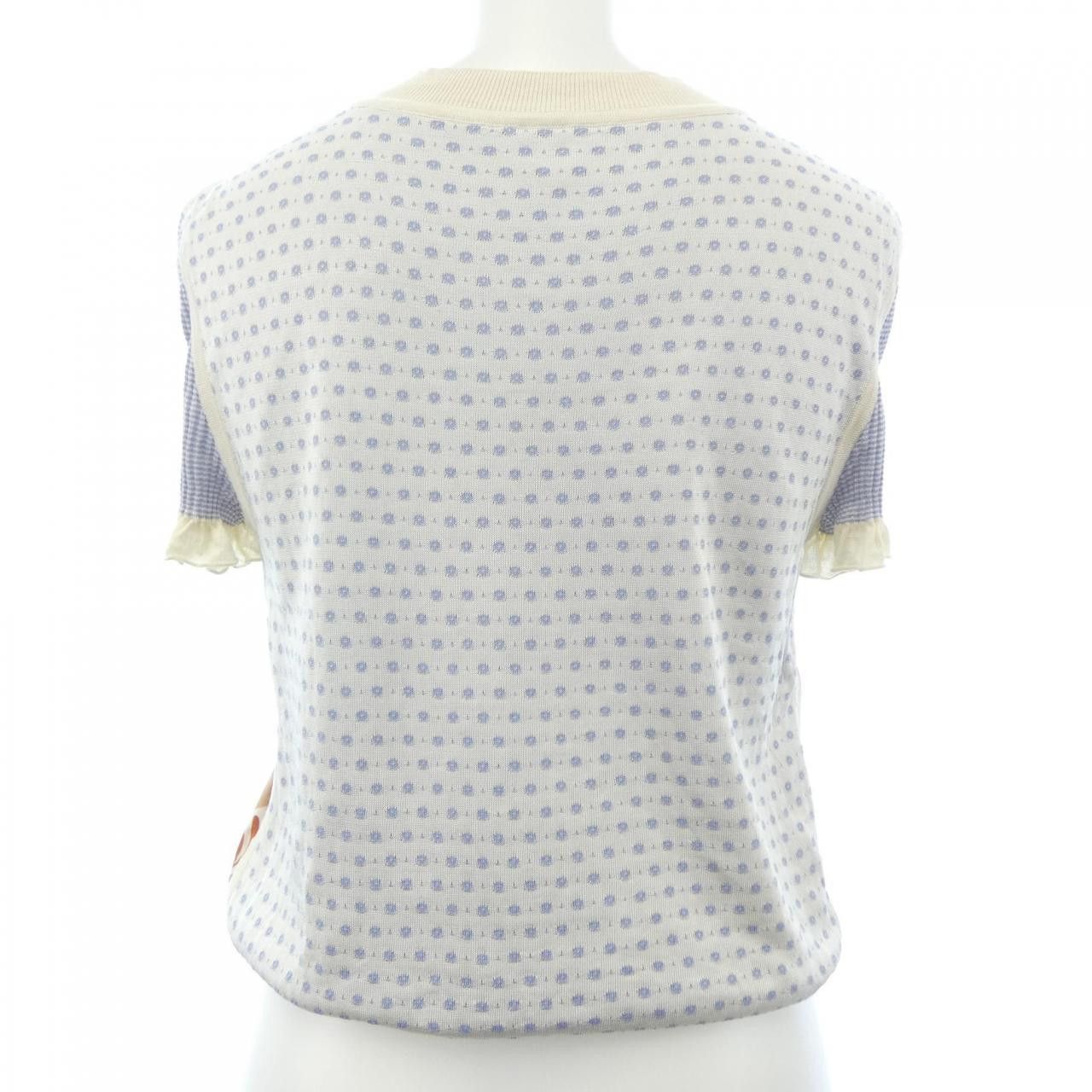 Hermes Hermes Hermes GUEPARDS ET PALMETTES34 Silk Knit Textile Tops DUTY FREE for USA Size ONE SIZE - 2 Thumbnail