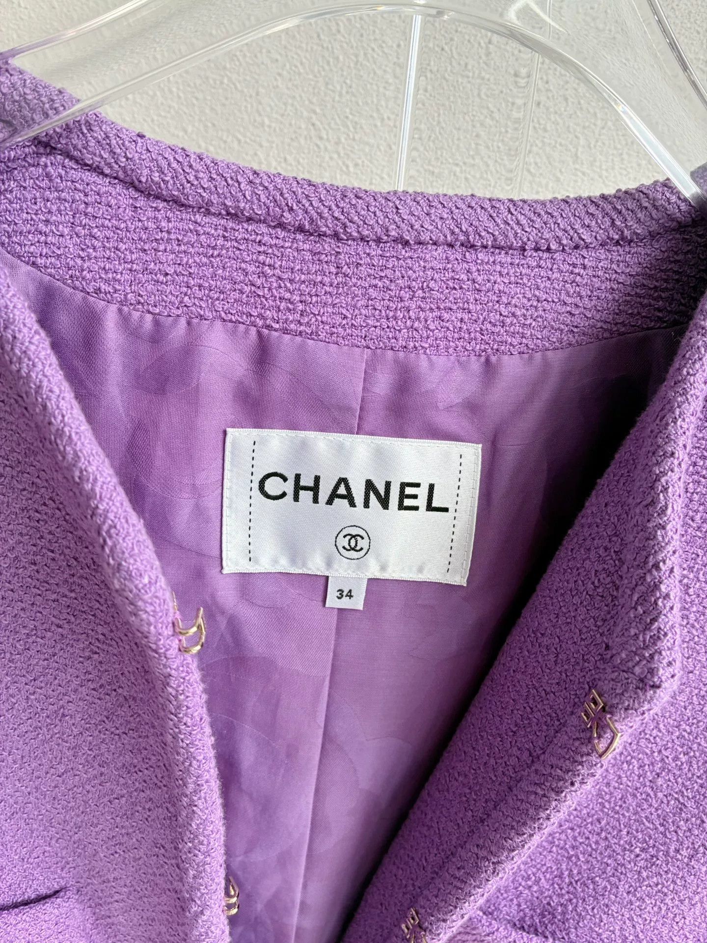 Chanel Chanel 20C Purple Tweed Jacket Size XXS / US 00 / IT 34 - 4 Thumbnail