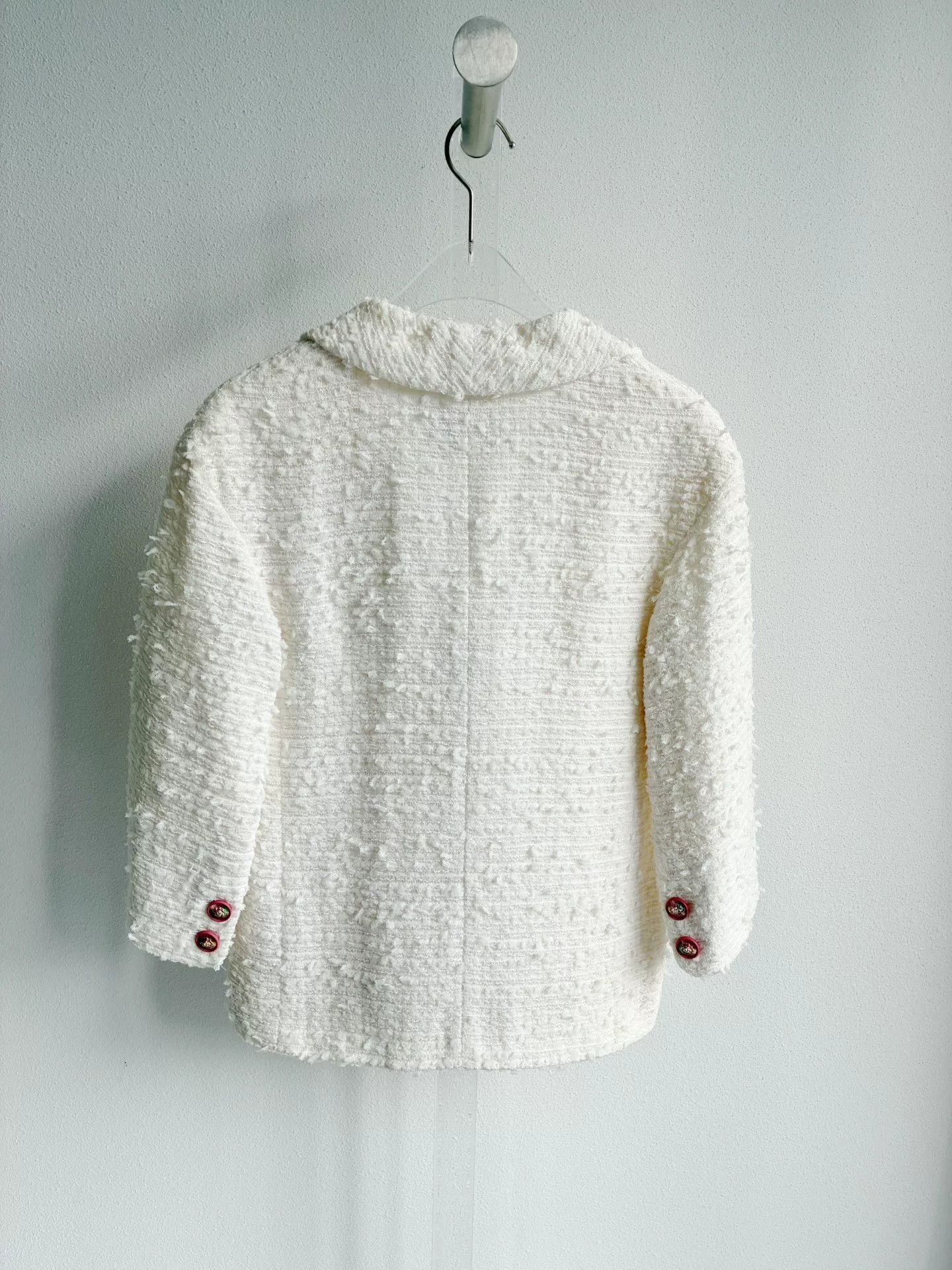 Chanel Chanel 17P White Tweed Jacket Size XXS / US 00 / IT 34 - 3 Thumbnail