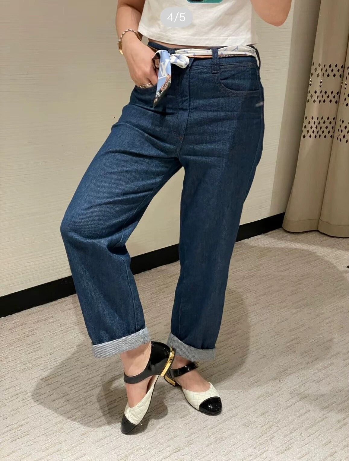 Chanel Chanel Two-Tone Mary Jane Shoes Size US 6 / IT 36 - 8 Thumbnail