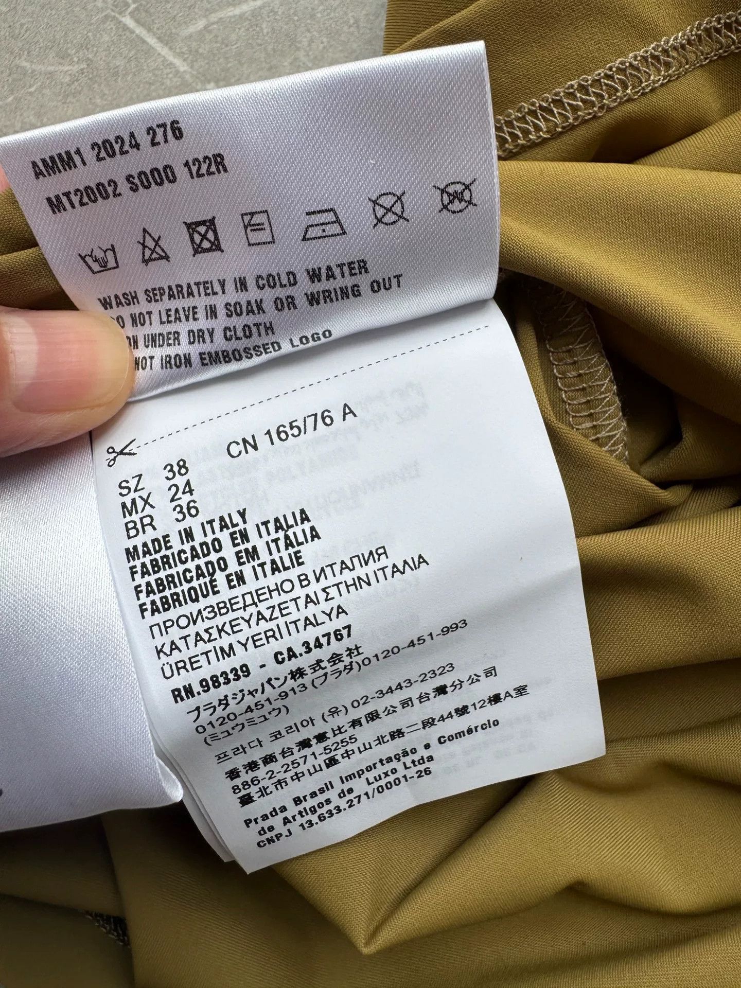 Miu Miu Miu Miu Olive Logo Short-Sleeve T-shirt Size S / US 4 / IT 40 - 6 Thumbnail