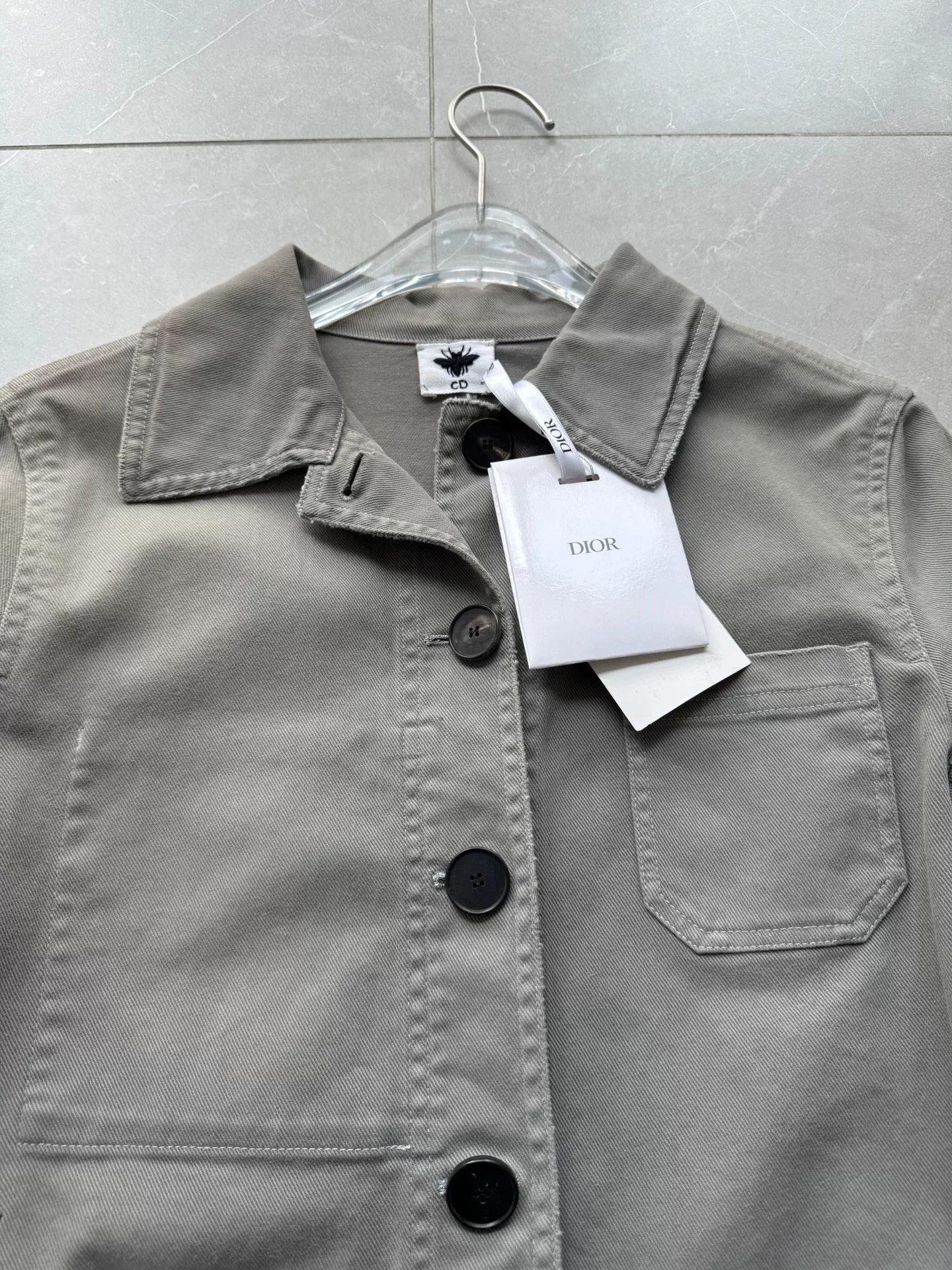 Dior Dior Gray Pocket Long-Sleeve Blazer Size XXS / US 00 / IT 34 - 3 Thumbnail