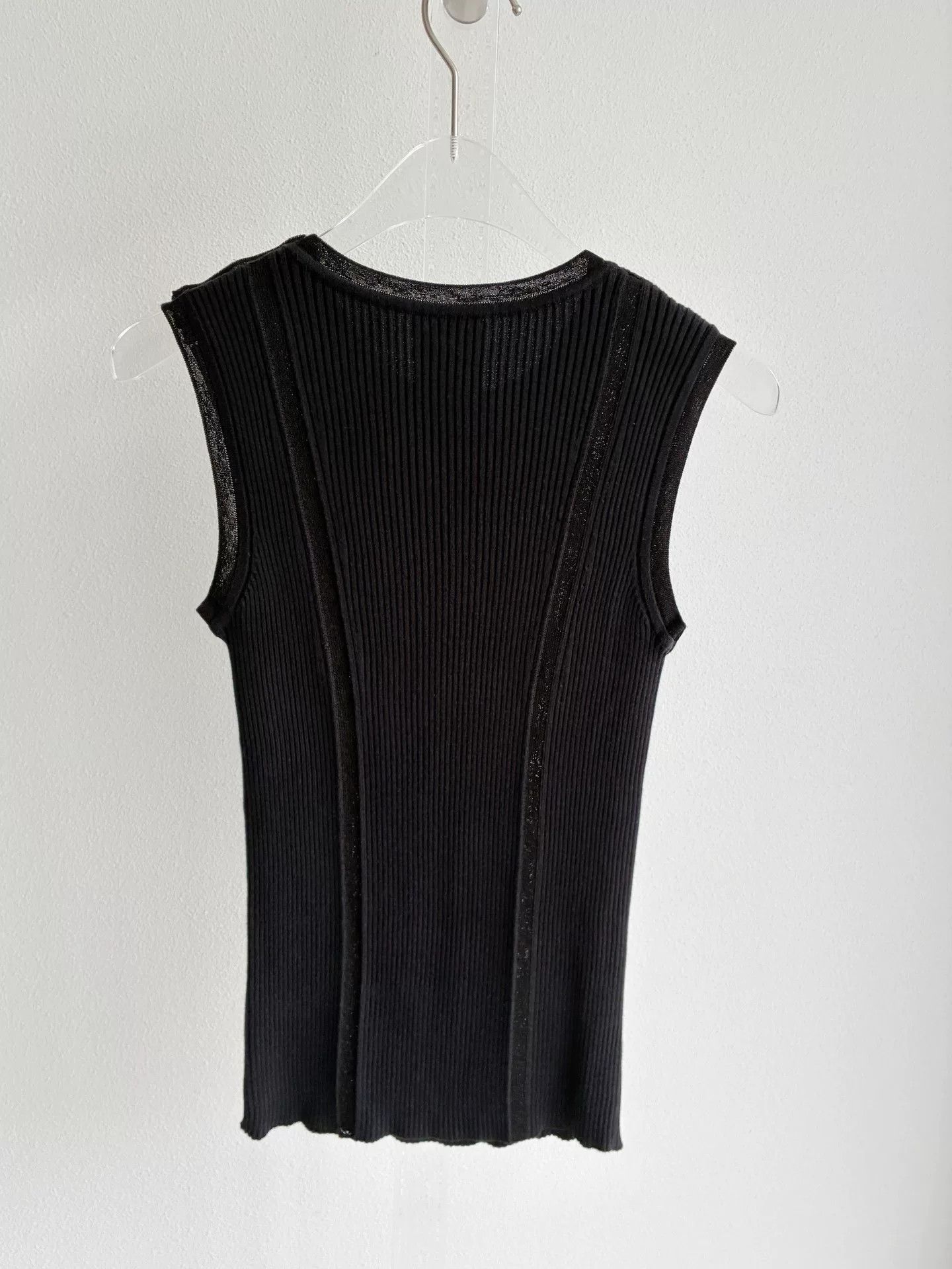 Chanel Chanel Black Knit Sleeveless Vest Size XXS / US 00 / IT 34 - 2 Thumbnail