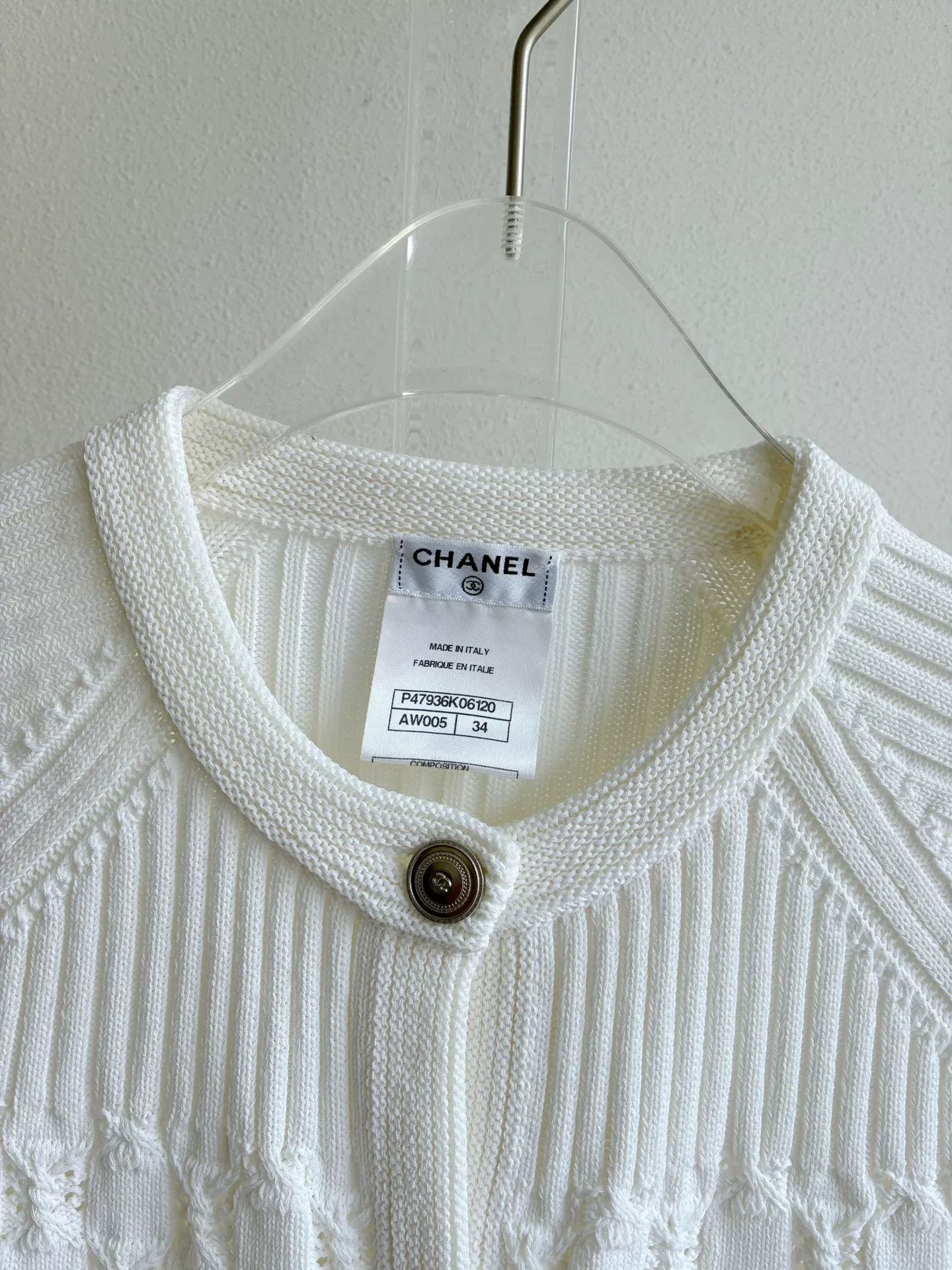 Chanel Chanel White Knit Cardigan Size XXS / US 00 / IT 34 - 4 Thumbnail