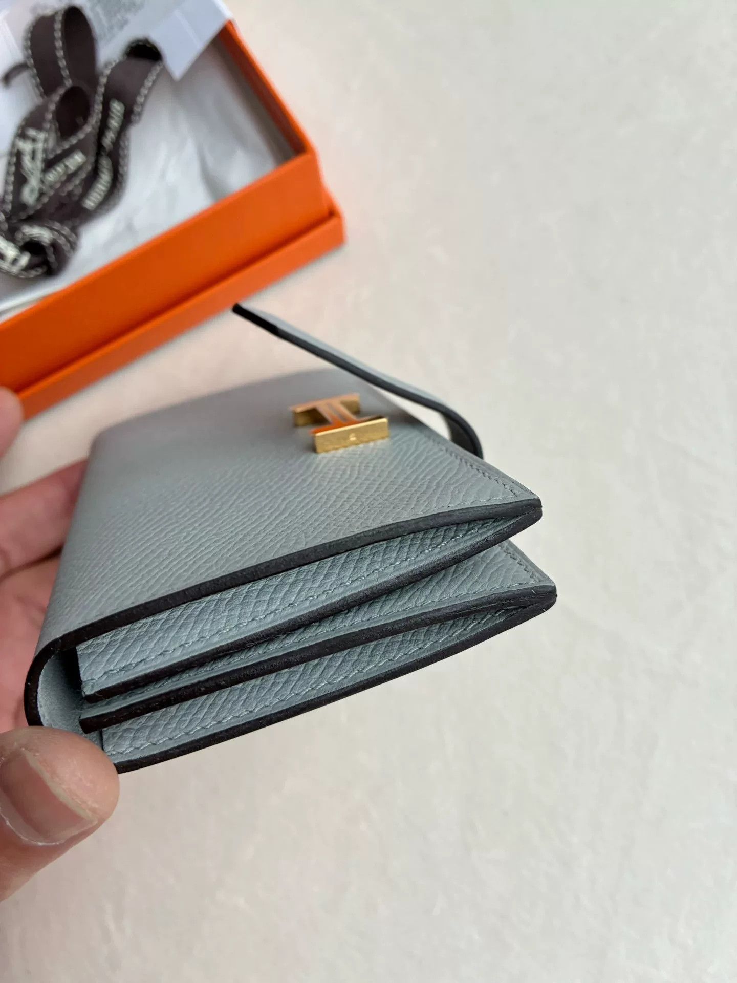 Hermes Hermes Bearn Card Case Gold Clasp Size ONE SIZE - 3 Thumbnail