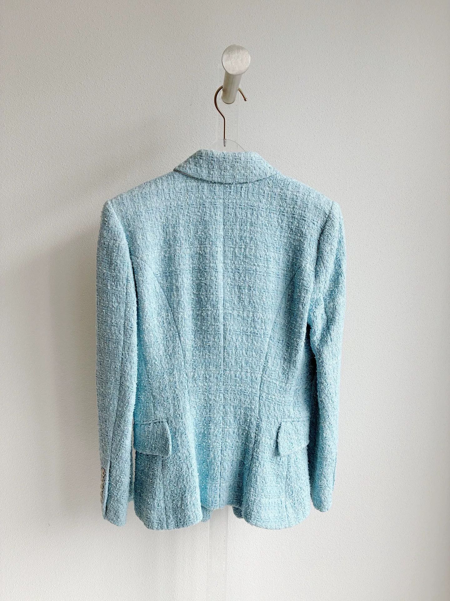 Balmain Balmain Sky Blue Tweed Jacket Size 36 Size XS / US 0-2 / IT 36-38 - 6 Thumbnail