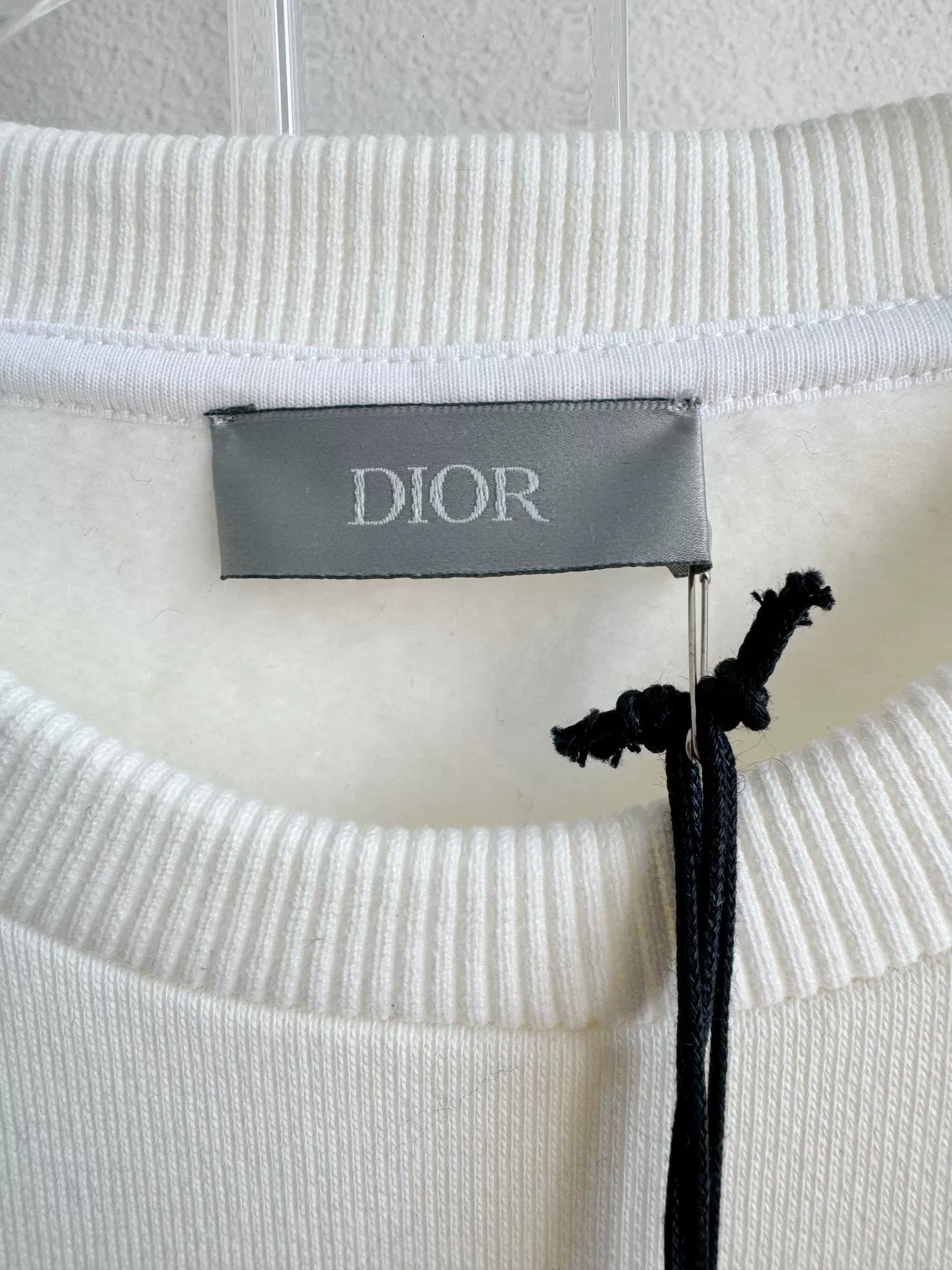 Dior Dior White Flocked Logo Bee Sweatshirt Size XXS / US 00 / IT 34 - 3 Thumbnail