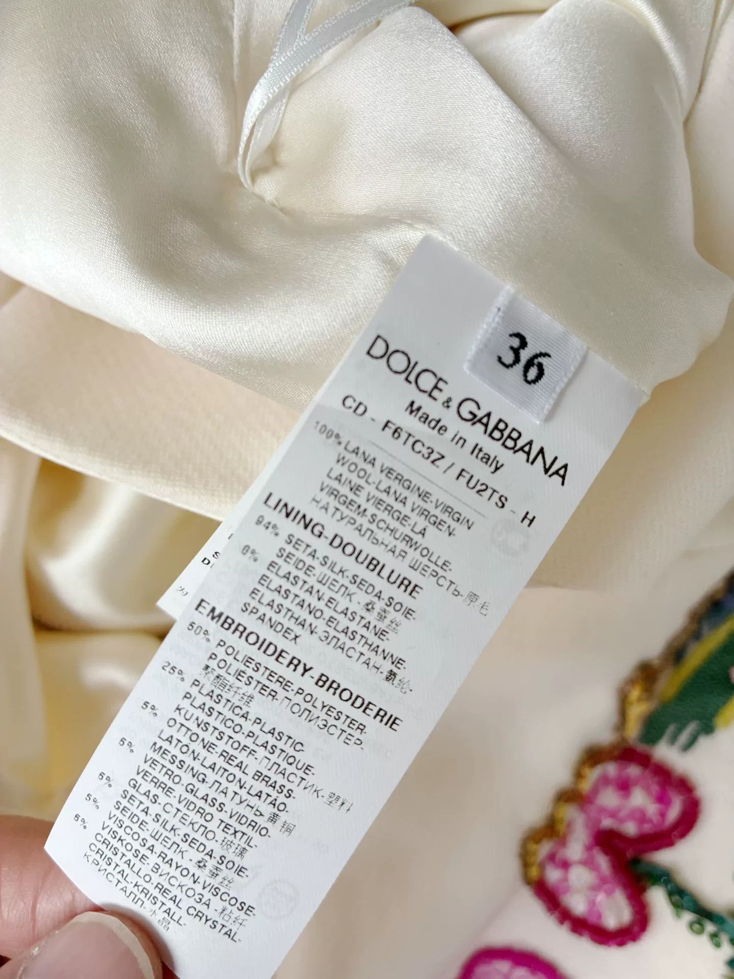Dolce & Gabbana Dolce&Gabbana White Embroidered Dress Size XS / US 0-2 / IT 36-38 - 7 Thumbnail