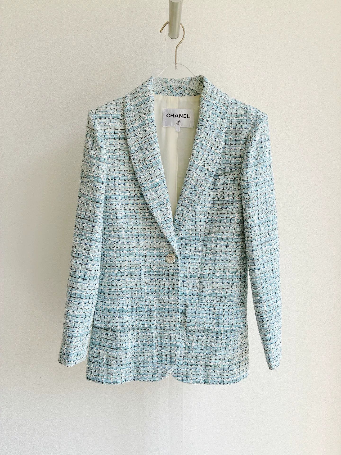 Chanel Chanel Jennie Cruise Blue Woven Jacket Size XXS / US 00 / IT 34 - 2 Thumbnail
