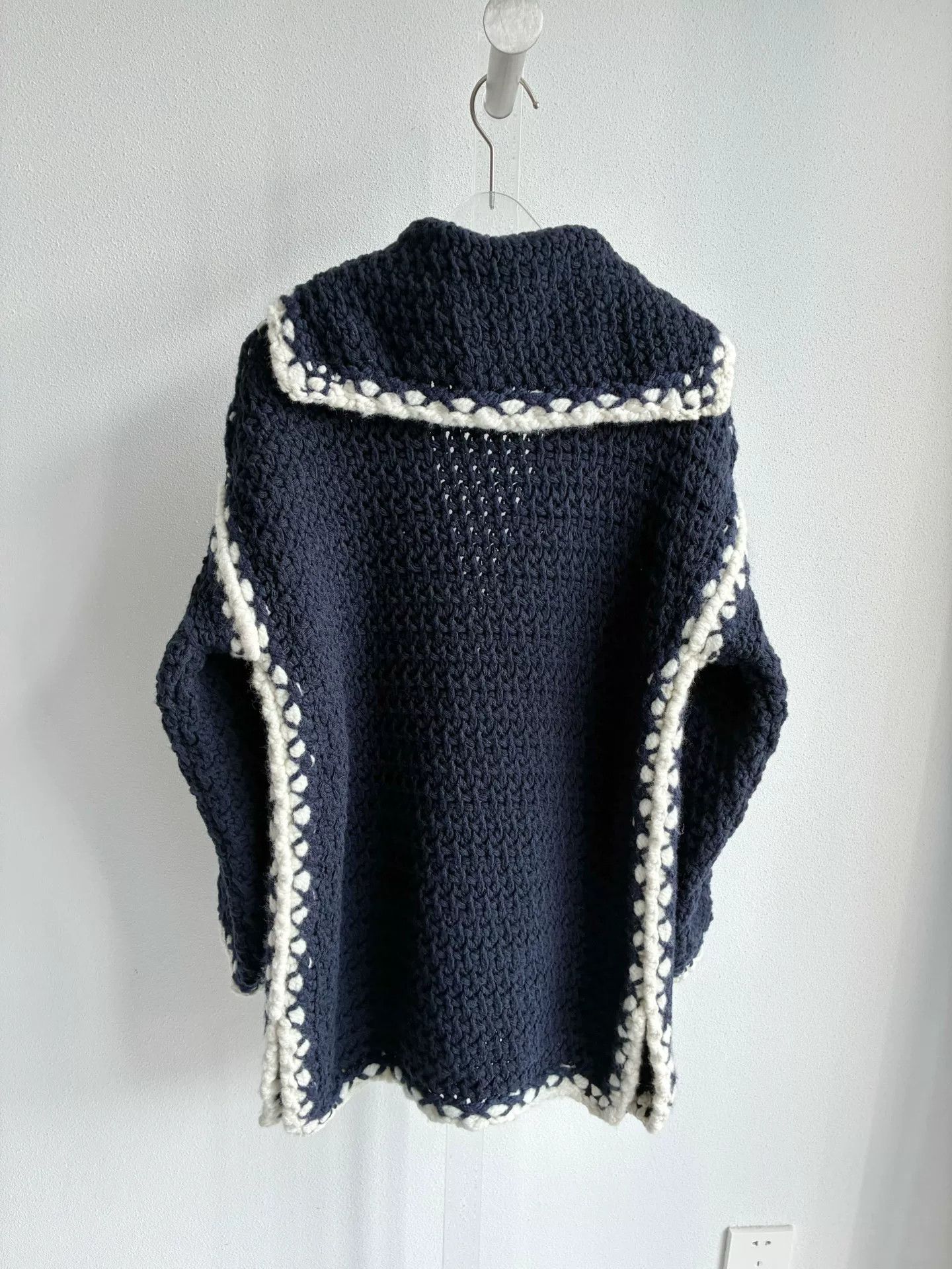 Dior Dior Navy White Knit Cardigan XS Size XS / US 0-2 / IT 36-38 - 3 Thumbnail