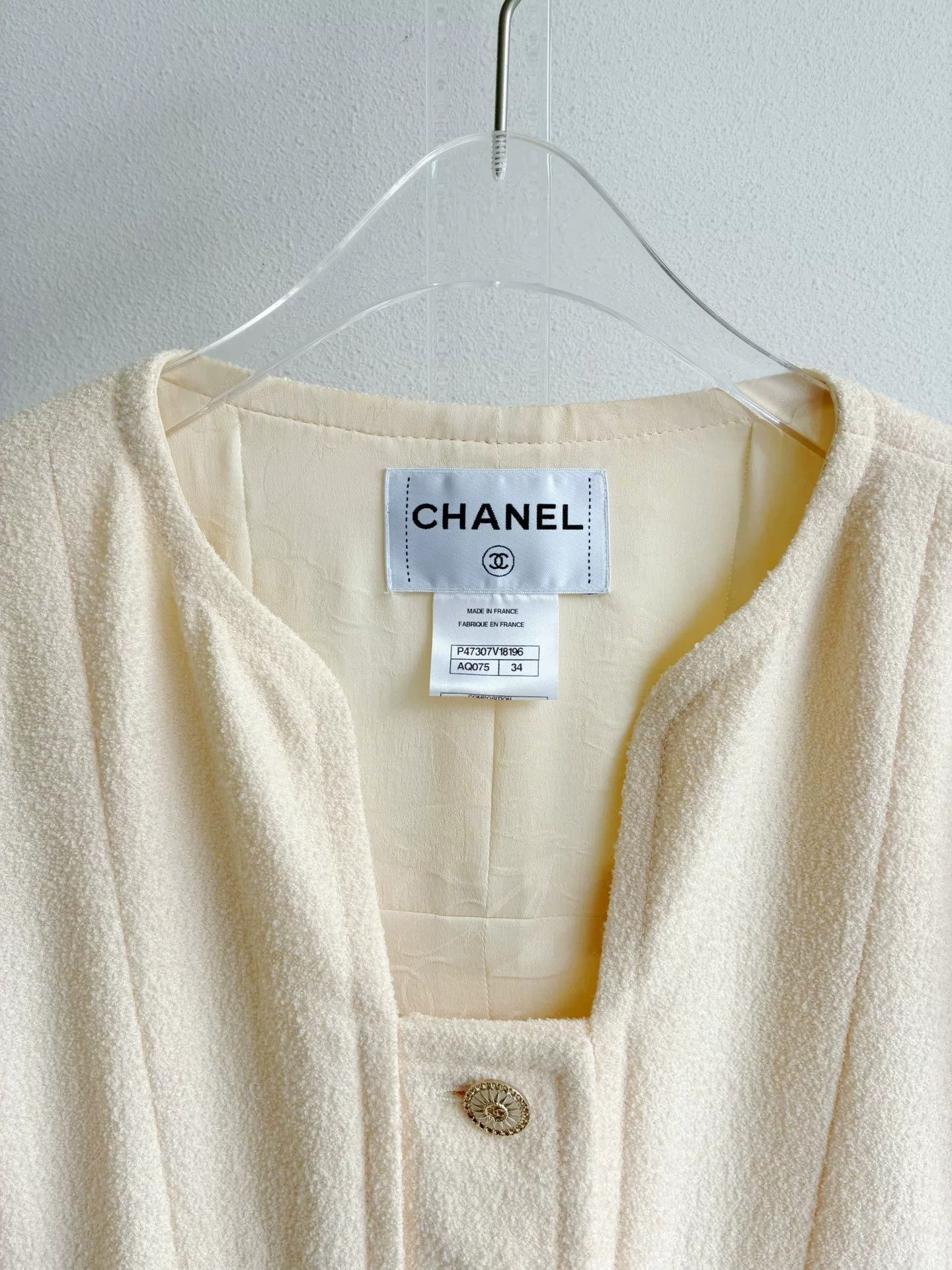 Chanel Chanel Off-White Short Coat Size XXS / US 00 / IT 34 - 3 Thumbnail