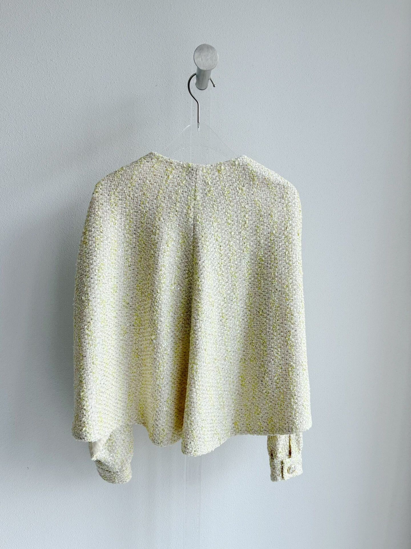 Chanel Chanel 23S Yellow Sequin Cape Coat Size XXS / US 00 / IT 34 - 3 Thumbnail