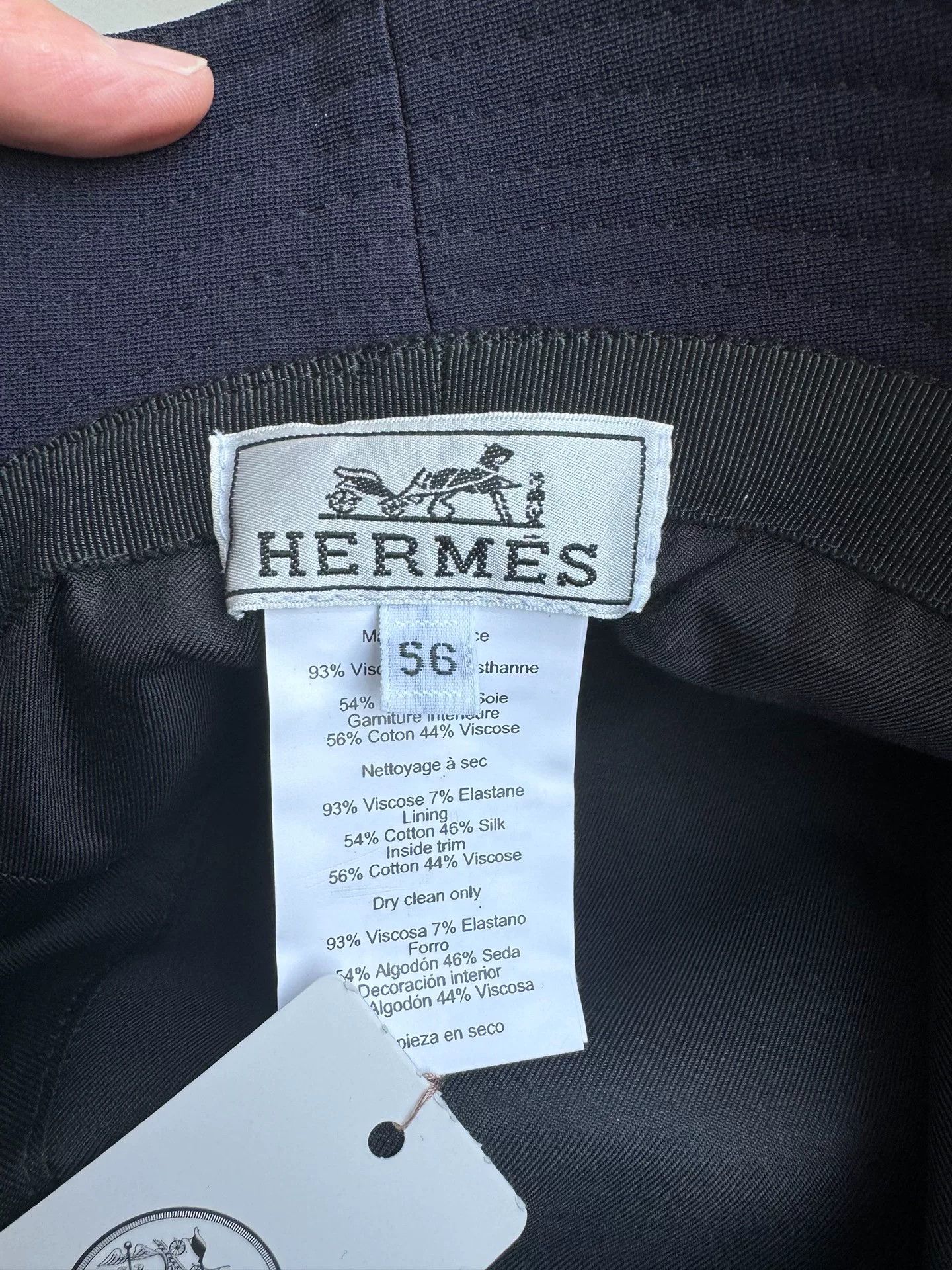 Hermes Hermes Navy Blue Bucket Hat Size ONE SIZE - 5 Thumbnail
