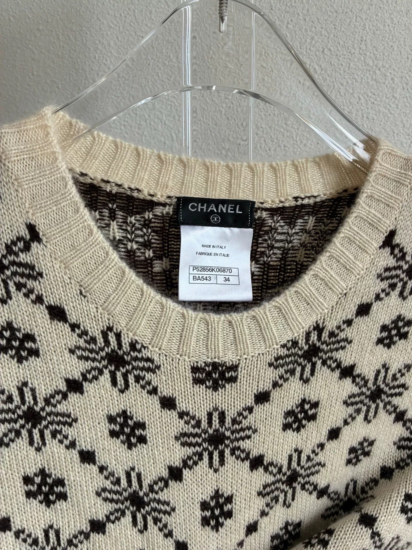 Chanel Chanel Snowflake Cashmere Sweater Size XXS / US 00 / IT 34 - 4 Thumbnail