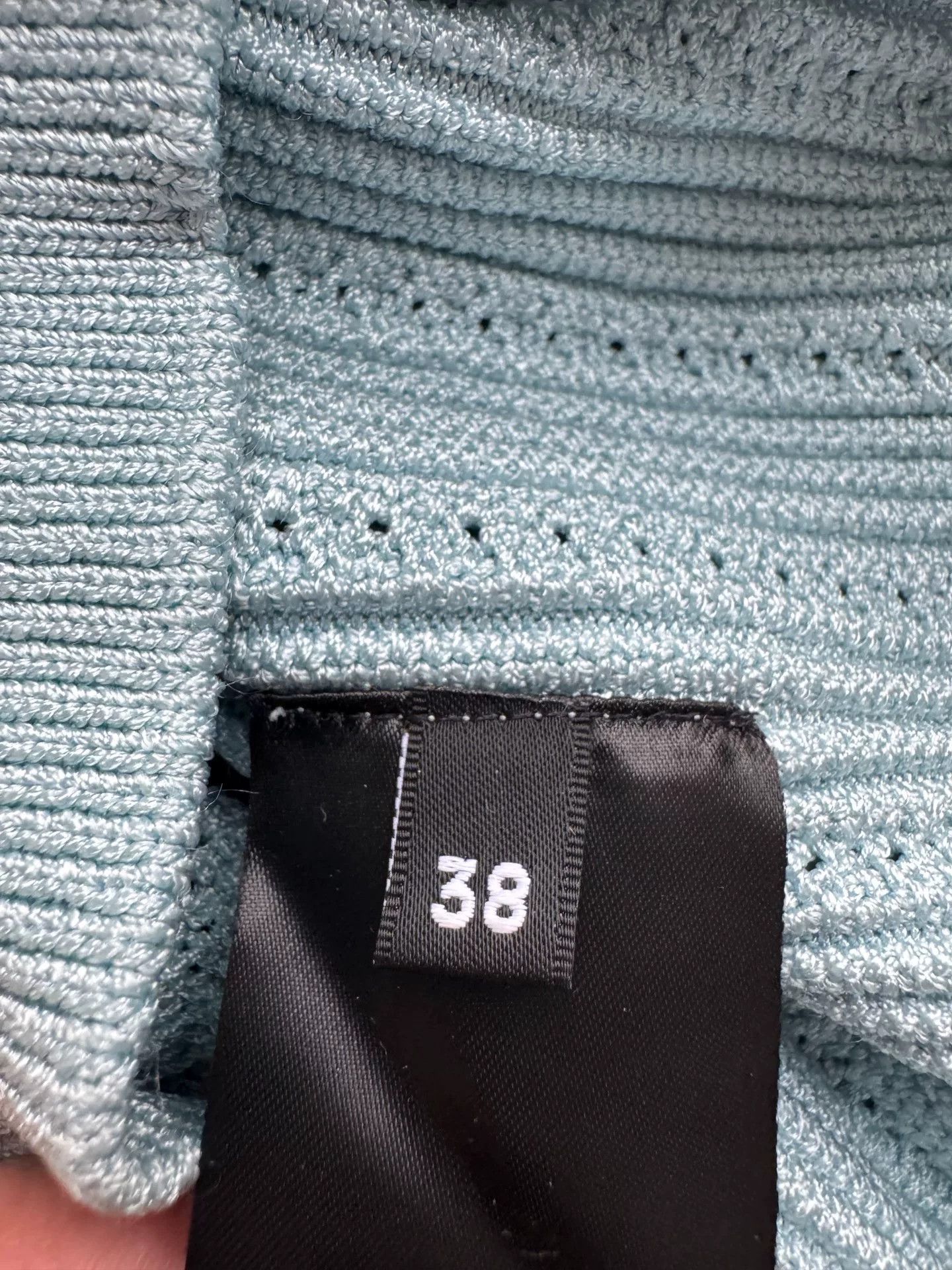 Balmain Balmain Light Blue Short-Sleeve Knit Top Size S / US 4 / IT 40 - 6 Thumbnail