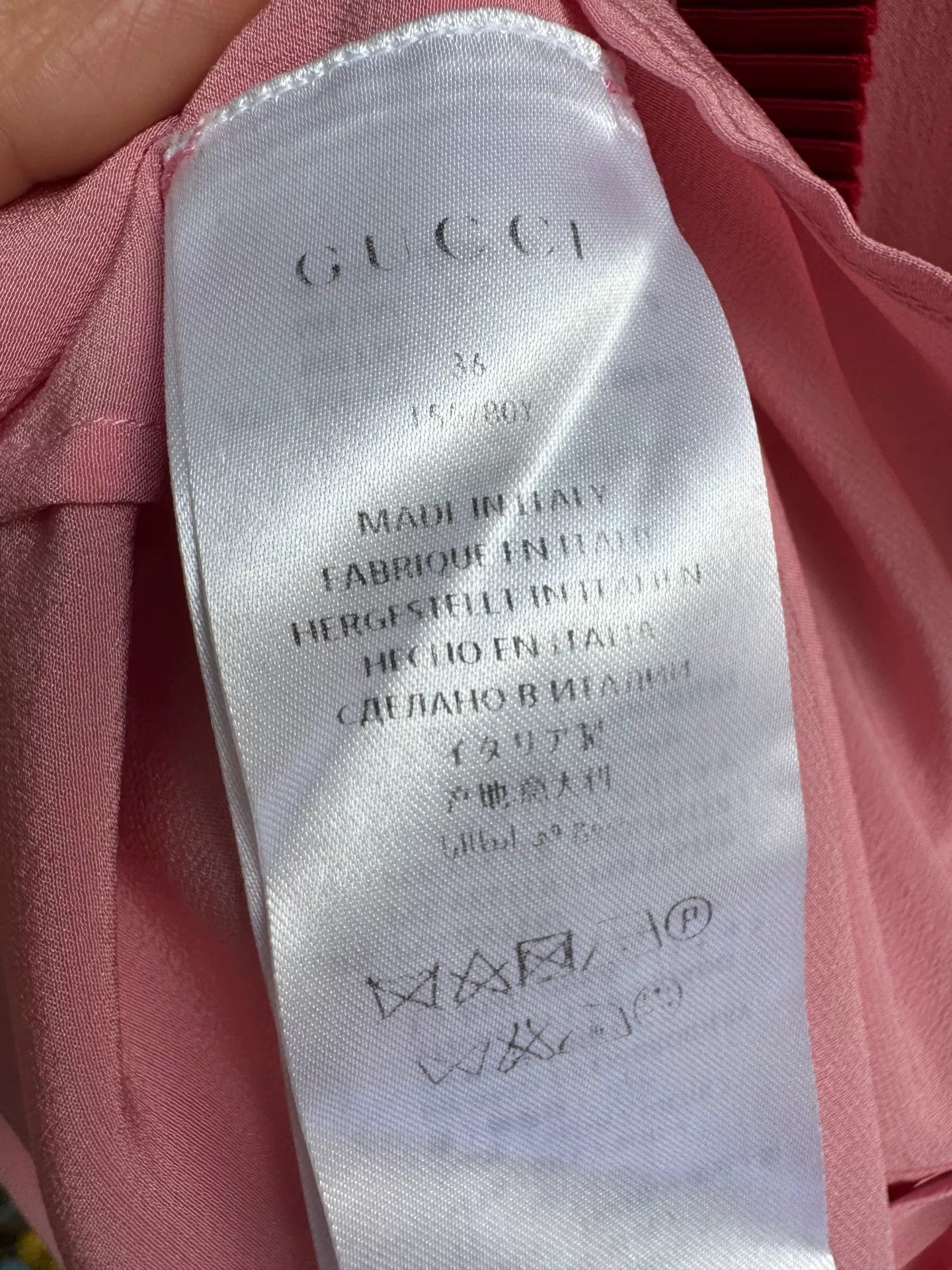 Gucci Gucci Pink Silk Shirt Size 36 Size XS / US 0-2 / IT 36-38 - 7 Thumbnail