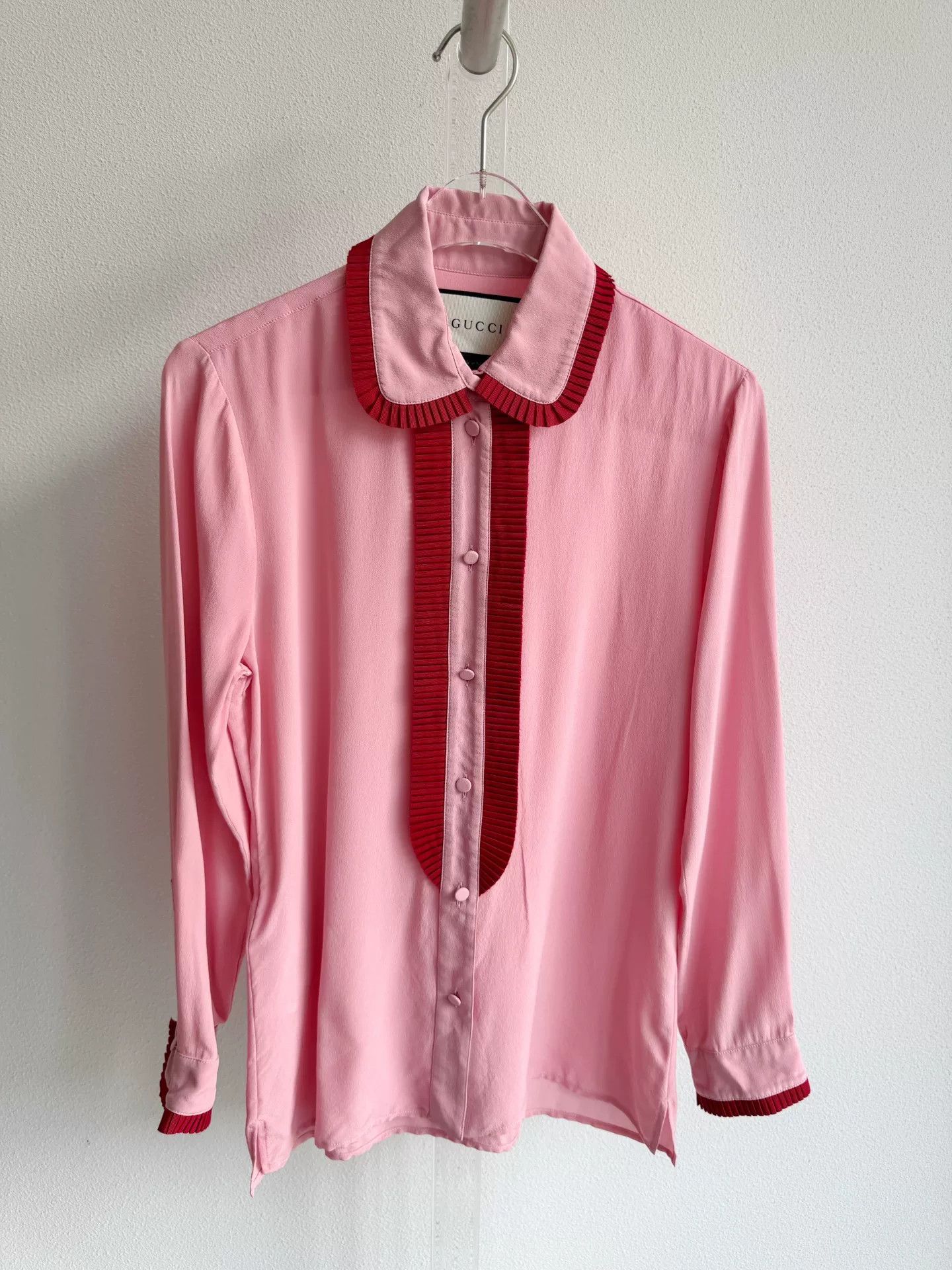 Gucci Gucci Pink Silk Shirt Size 36 Size XS / US 0-2 / IT 36-38 - 2 Thumbnail