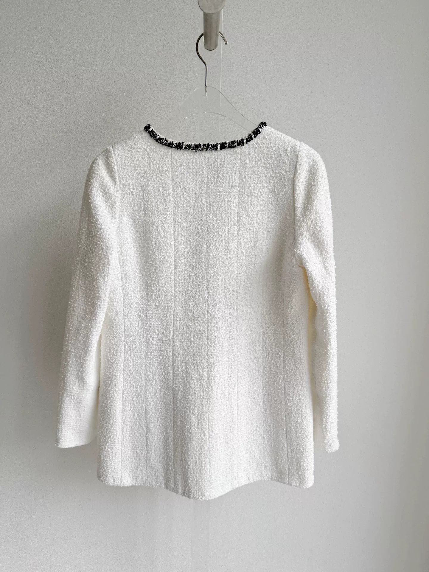 Chanel Chanel 22P White Black Trim Coat Size XXS / US 00 / IT 34 - 3 Thumbnail