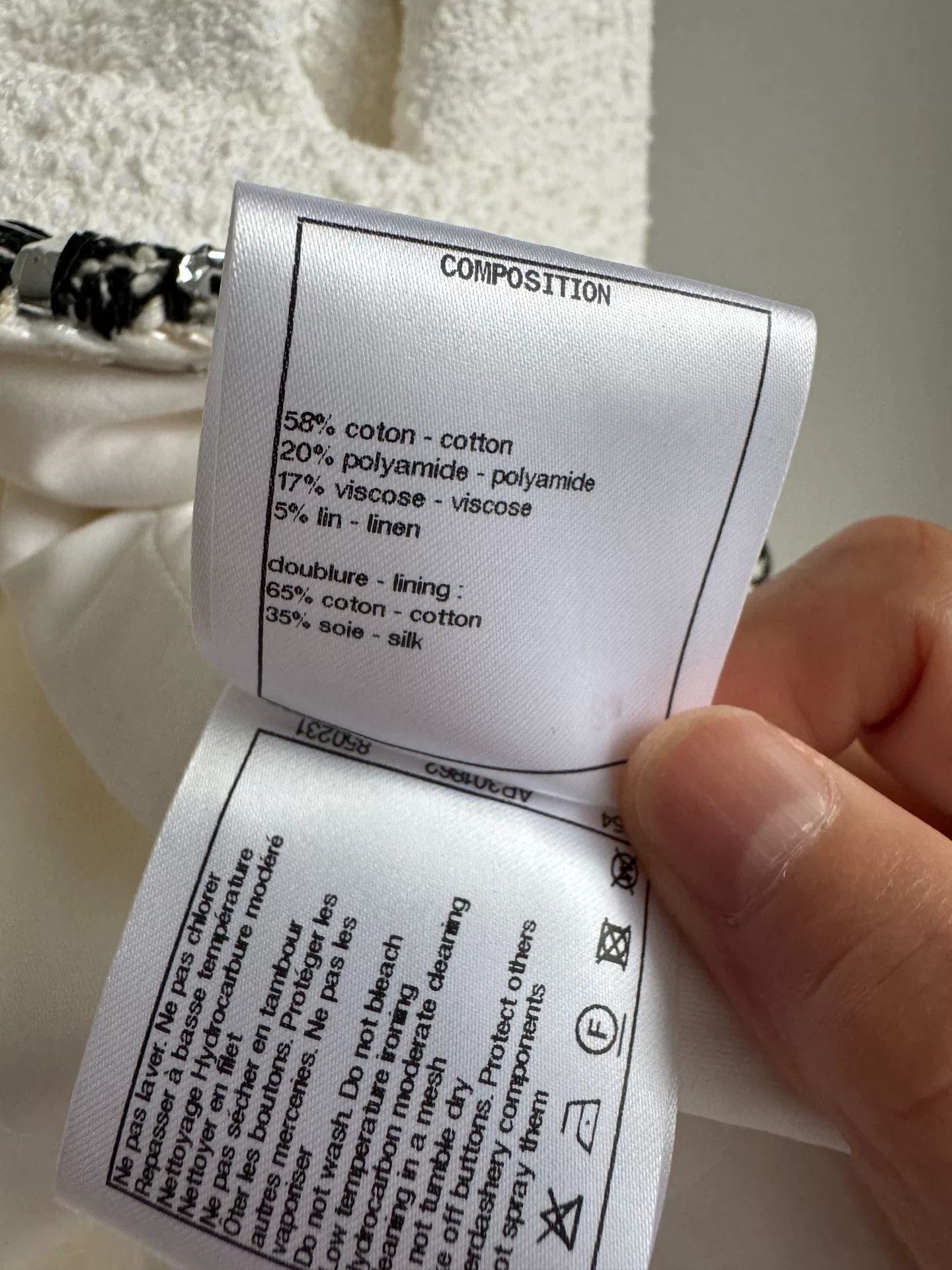 Chanel Chanel 22P White Black Trim Coat Size XXS / US 00 / IT 34 - 6 Thumbnail
