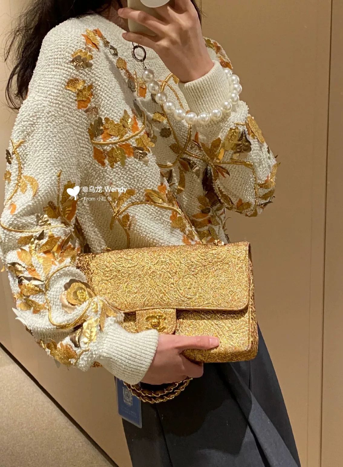 Chanel Chanel 2018 Greek Runway Gold Leaf Sweater Size XXS / US 00 / IT 34 - 4 Thumbnail